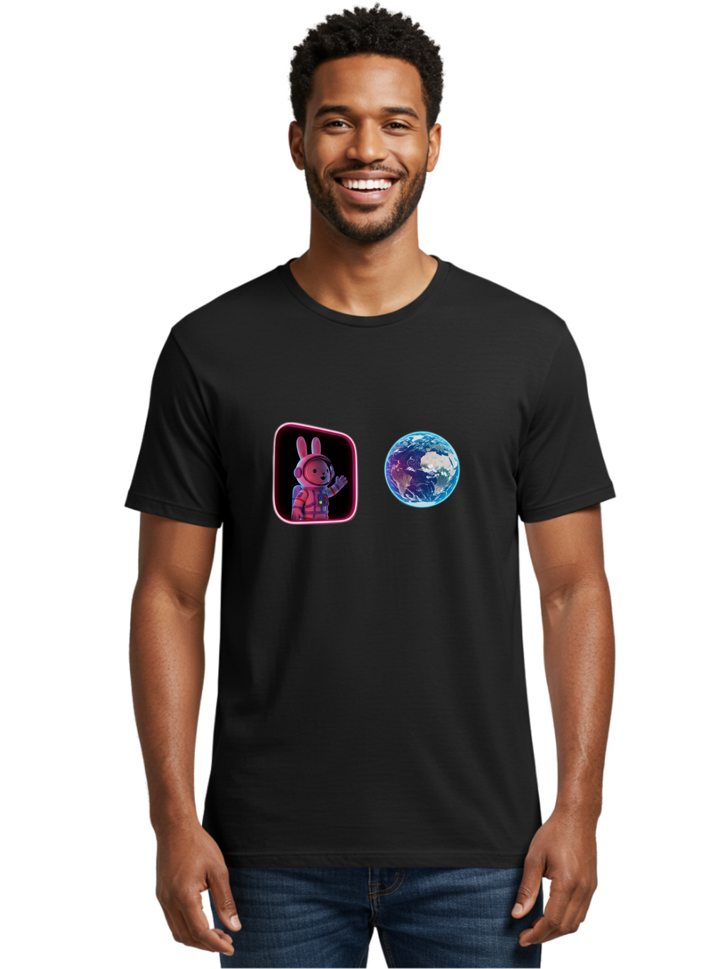 Rabbit-Astronaut-6 Men'S Graphic Tee, 100% Cotton, Comfortable Casual Summer Wear, Machine Washable, Vintage Camera, Old Camera, Antique Camera, Black Camera, Classic Photography, Photography Equipment, Nostalgic Device, Film Camera, Bai274