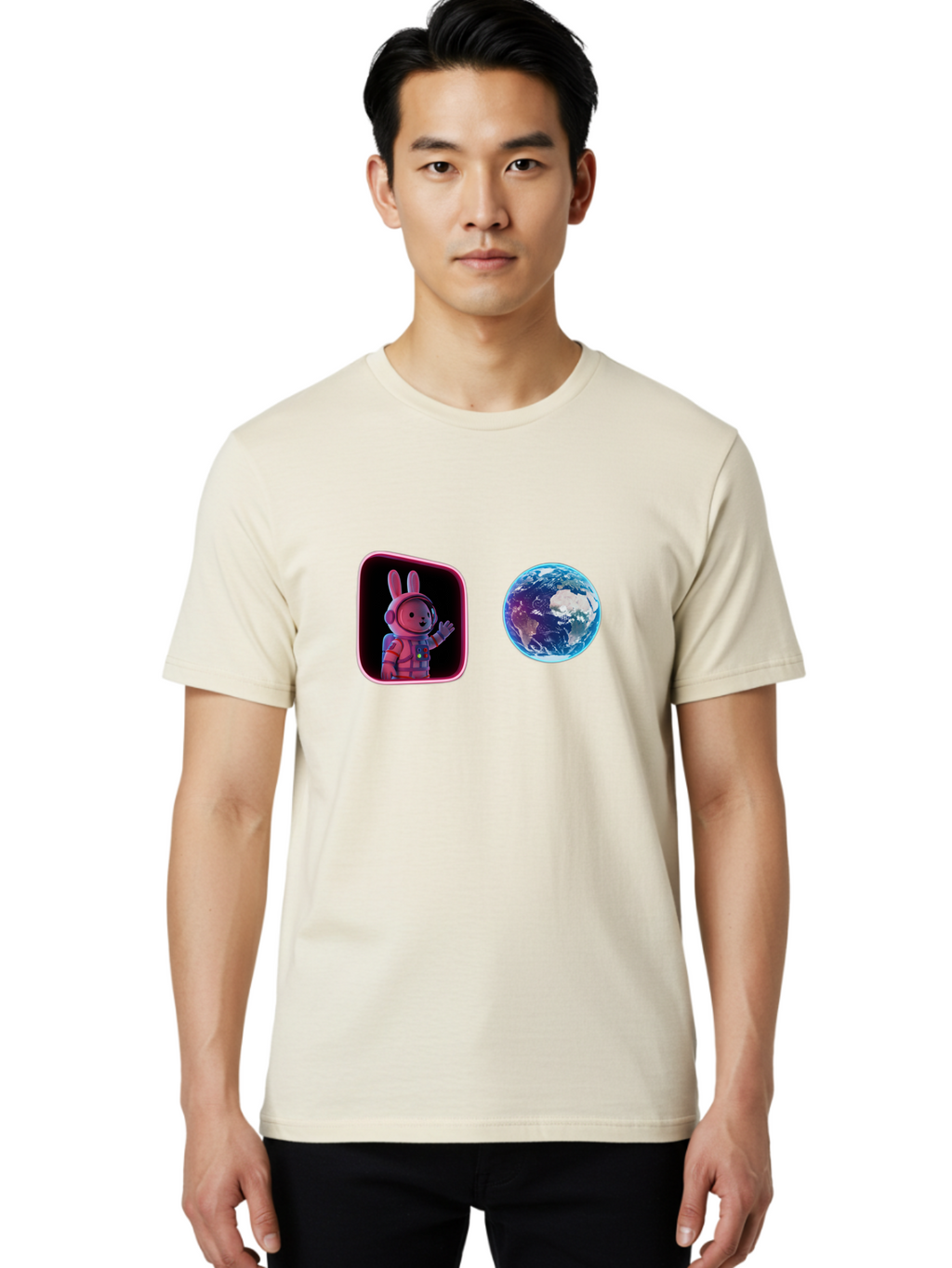 Rabbit-Astronaut-6 Men'S Graphic Tee, 100% Cotton, Comfortable Casual Summer Wear, Machine Washable, Vintage Camera, Old Camera, Antique Camera, Black Camera, Classic Photography, Photography Equipment, Nostalgic Device, Film Camera, Bai274