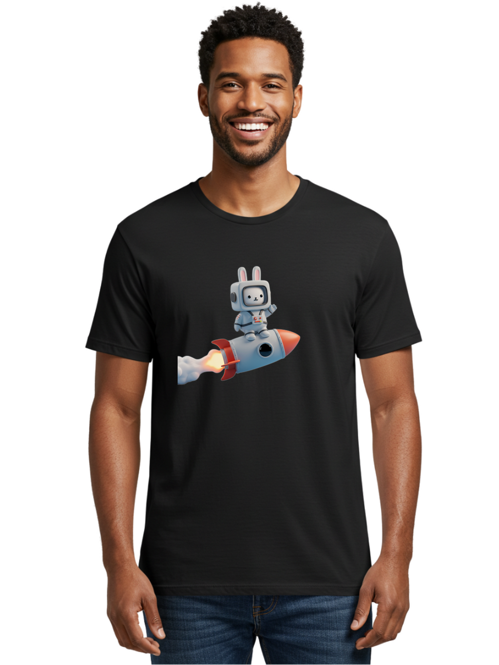 Rabbit-Astronaut-7 Men'S Graphic Tee, 100% Cotton, Comfortable Casual Summer Wear, Machine Washable, Vintage Camera, Old Camera, Antique Camera, Black Camera, Classic Photography, Photography Equipment, Nostalgic Device, Film Camera, Bai275