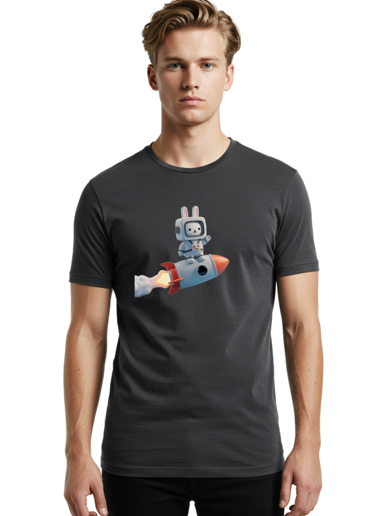 Rabbit-Astronaut-7 Men'S Graphic Tee, 100% Cotton, Comfortable Casual Summer Wear, Machine Washable, Vintage Camera, Old Camera, Antique Camera, Black Camera, Classic Photography, Photography Equipment, Nostalgic Device, Film Camera, Bai275