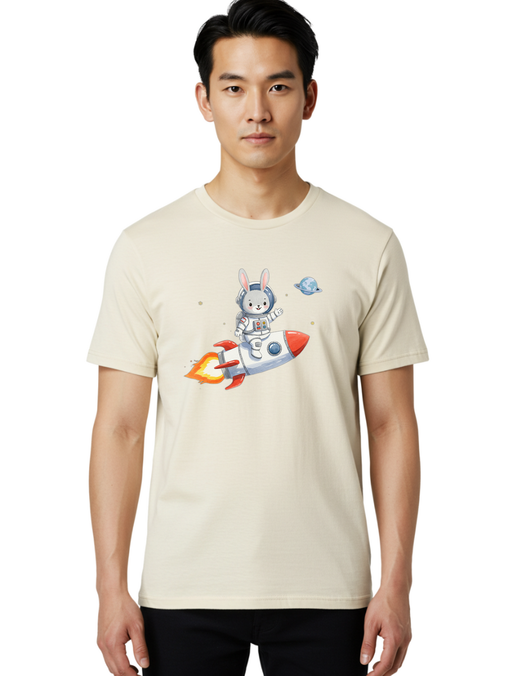 Rabbit-Astronaut-9 Men'S Graphic Tee, 100% Cotton, Comfortable Casual Summer Wear, Machine Washable, Vintage Camera, Old Camera, Antique Camera, Black Camera, Classic Photography, Photography Equipment, Nostalgic Device, Film Camera, Bai277