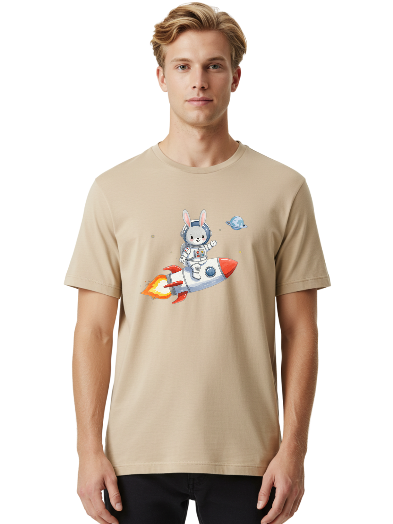 Rabbit-Astronaut-9 Men'S Graphic Tee, 100% Cotton, Comfortable Casual Summer Wear, Machine Washable, Vintage Camera, Old Camera, Antique Camera, Black Camera, Classic Photography, Photography Equipment, Nostalgic Device, Film Camera, Bai277