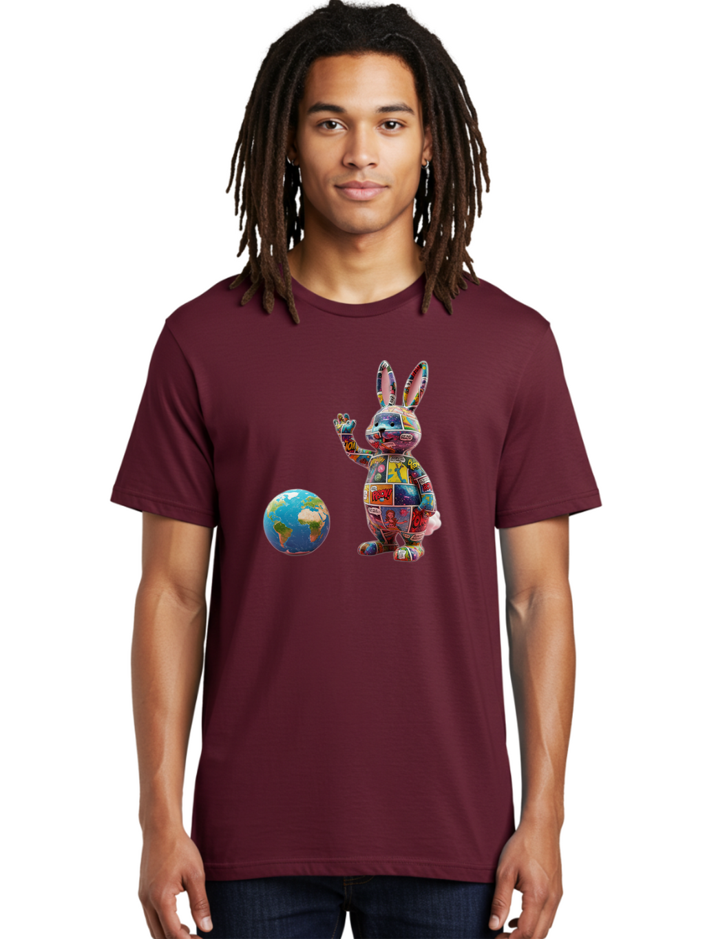 Rabbit Men'S Graphic Tee, 100% Cotton, Comfortable Casual Summer Wear, Machine Washable, Vintage Camera, Old Camera, Antique Camera, Black Camera, Classic Photography, Photography Equipment, Nostalgic Device, Film Camera, Camera Art Bai280