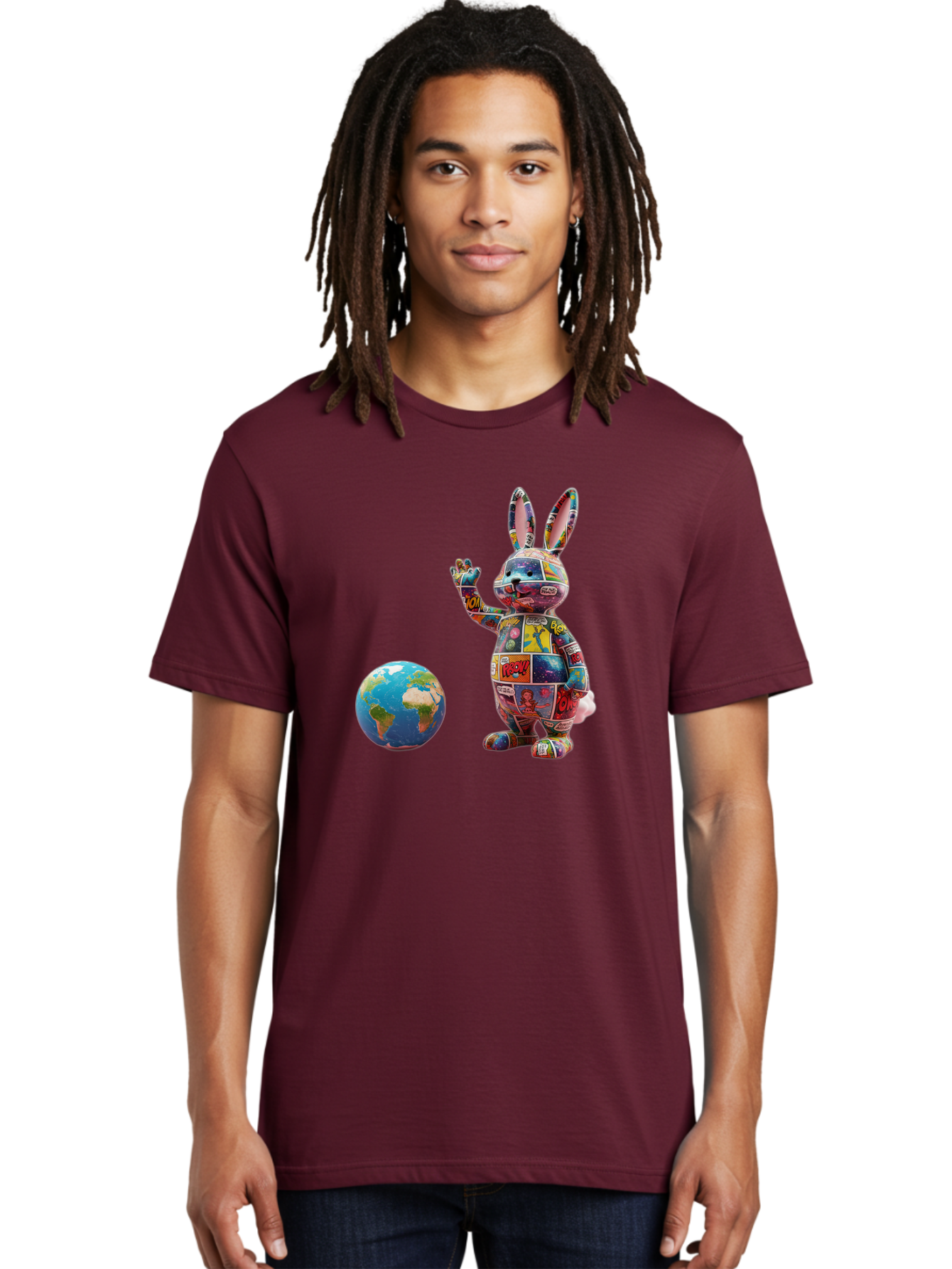 Rabbit Men'S Graphic Tee, 100% Cotton, Comfortable Casual Summer Wear, Machine Washable, Vintage Camera, Old Camera, Antique Camera, Black Camera, Classic Photography, Photography Equipment, Nostalgic Device, Film Camera, Camera Art Bai280
