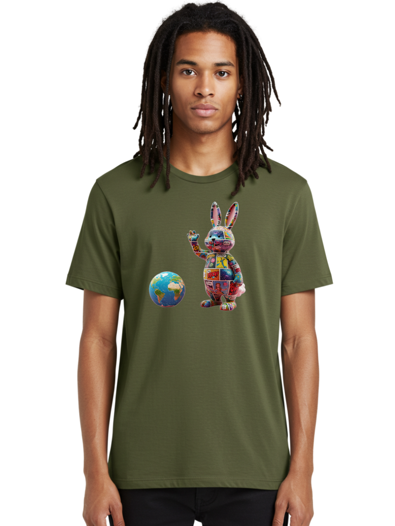 Rabbit Men'S Graphic Tee, 100% Cotton, Comfortable Casual Summer Wear, Machine Washable, Vintage Camera, Old Camera, Antique Camera, Black Camera, Classic Photography, Photography Equipment, Nostalgic Device, Film Camera, Camera Art Bai280