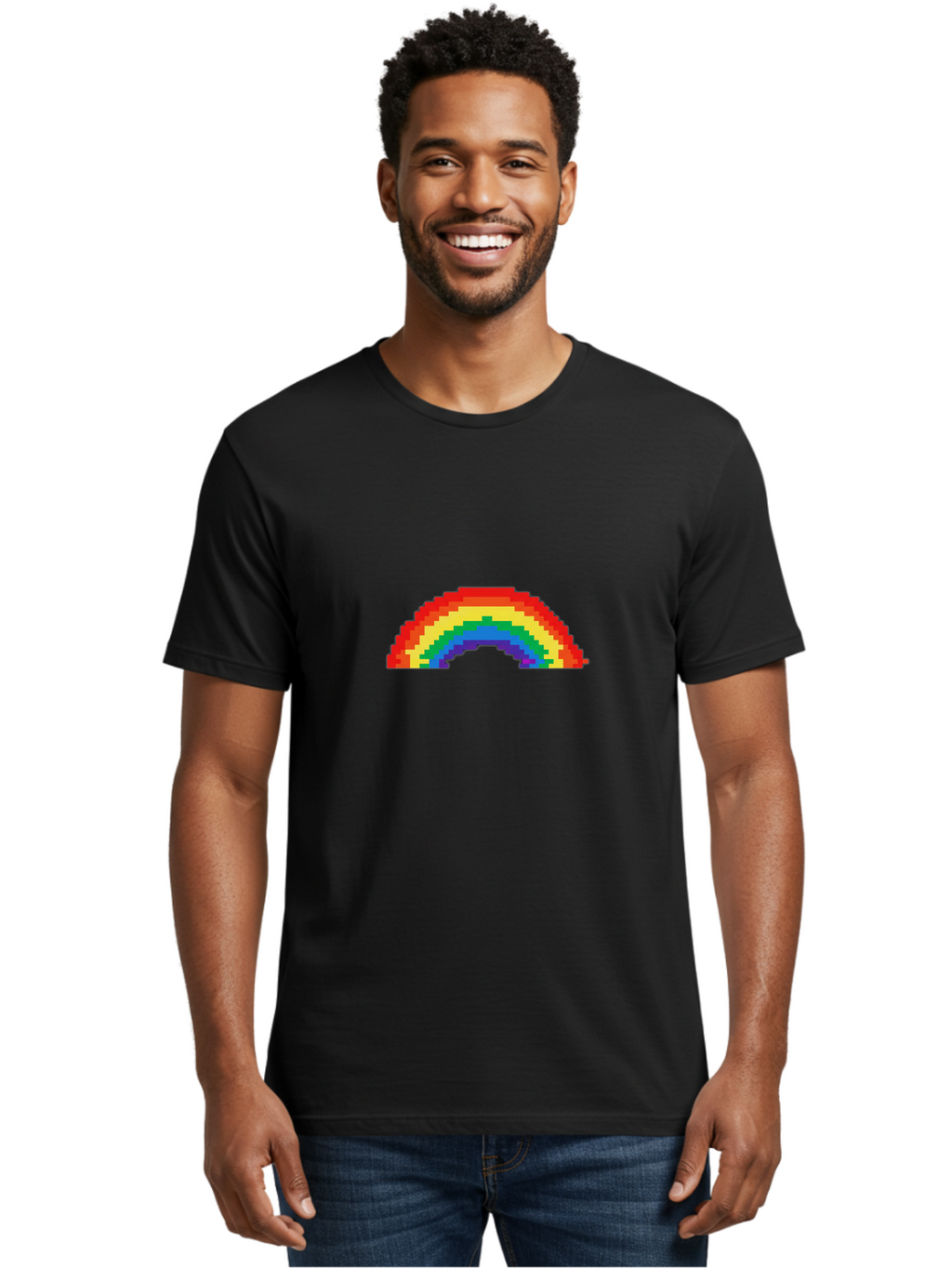 Rainbow-2 Men'S Graphic Tee, 100% Cotton, Comfortable Casual Summer Wear, Machine Washable, Vintage Camera, Old Camera, Antique Camera, Black Camera, Classic Photography, Photography Equipment, Nostalgic Device, Film Camera, Camera Art Bai282