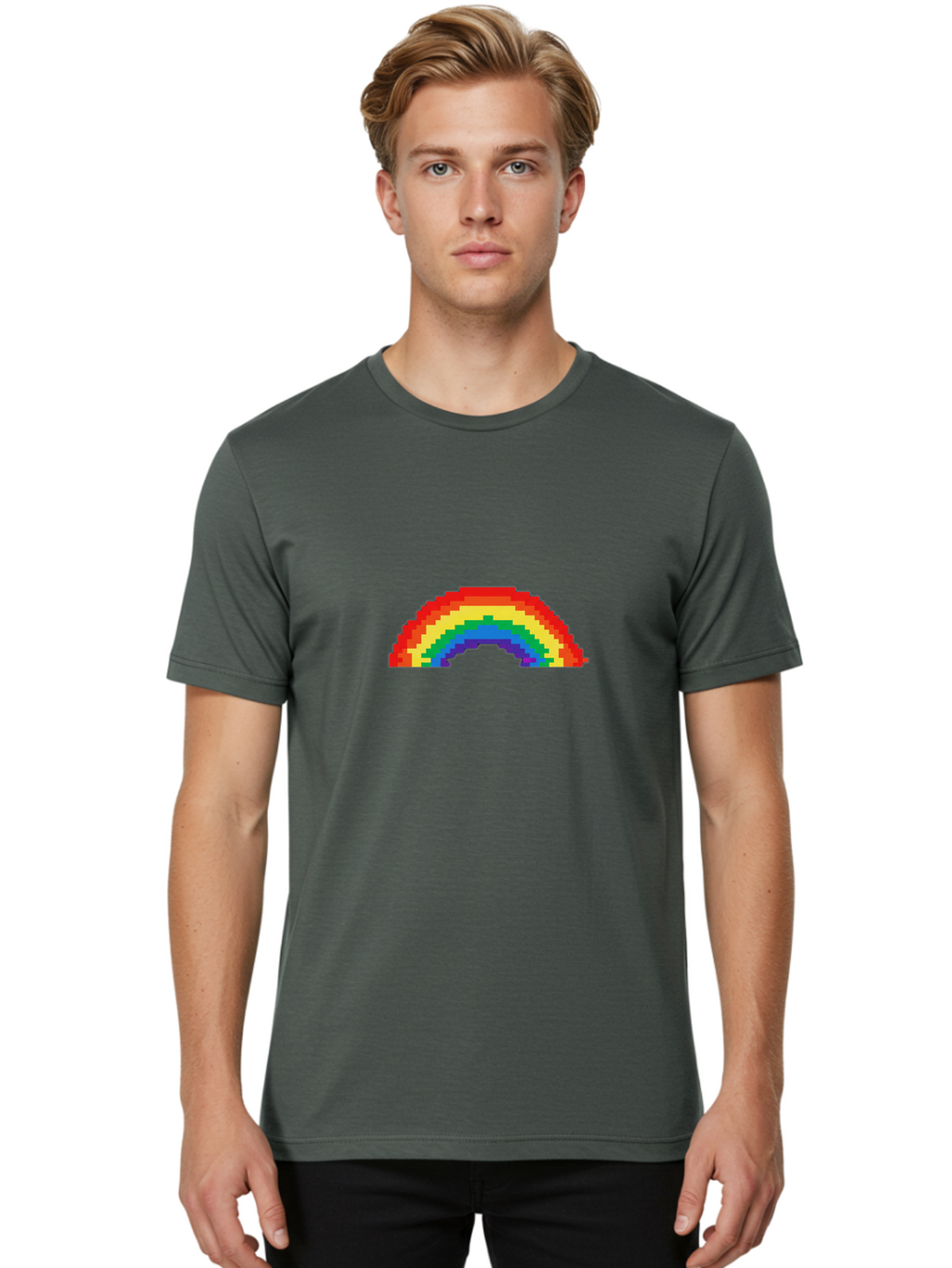 Rainbow-2 Men'S Graphic Tee, 100% Cotton, Comfortable Casual Summer Wear, Machine Washable, Vintage Camera, Old Camera, Antique Camera, Black Camera, Classic Photography, Photography Equipment, Nostalgic Device, Film Camera, Camera Art Bai282