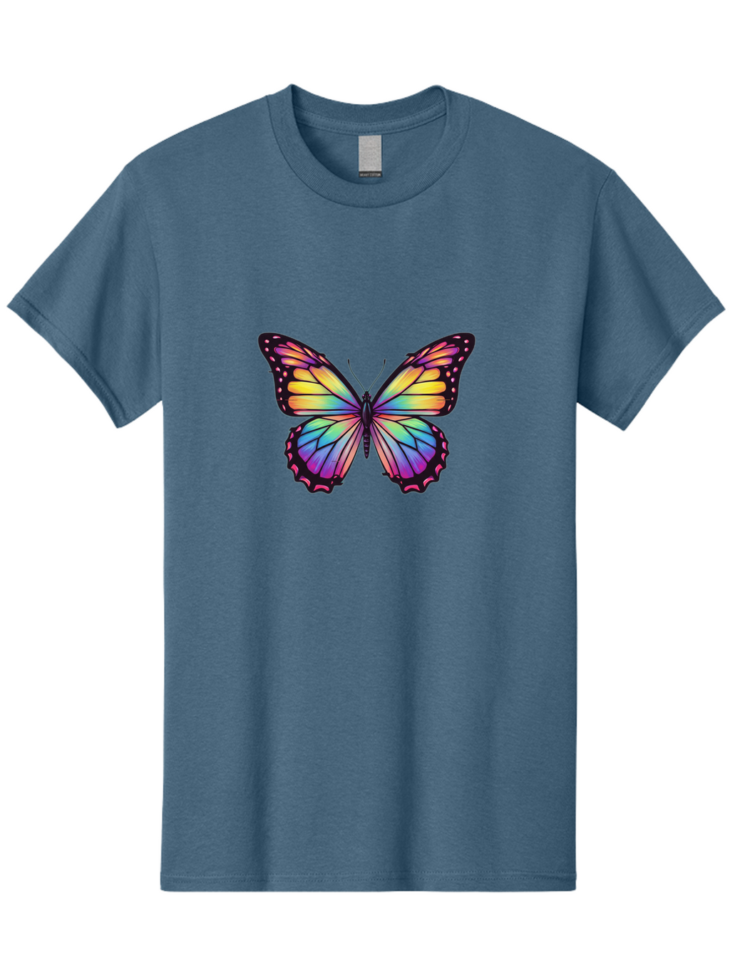 Rainbow-Butterfly-1 Men'S Graphic Tee, 100% Cotton, Comfortable Casual Summer Wear, Machine Washable, Vintage Camera, Old Camera, Antique Camera, Black Camera, Classic Photography, Photography Equipment, Nostalgic Device, Film Camera, Bai286