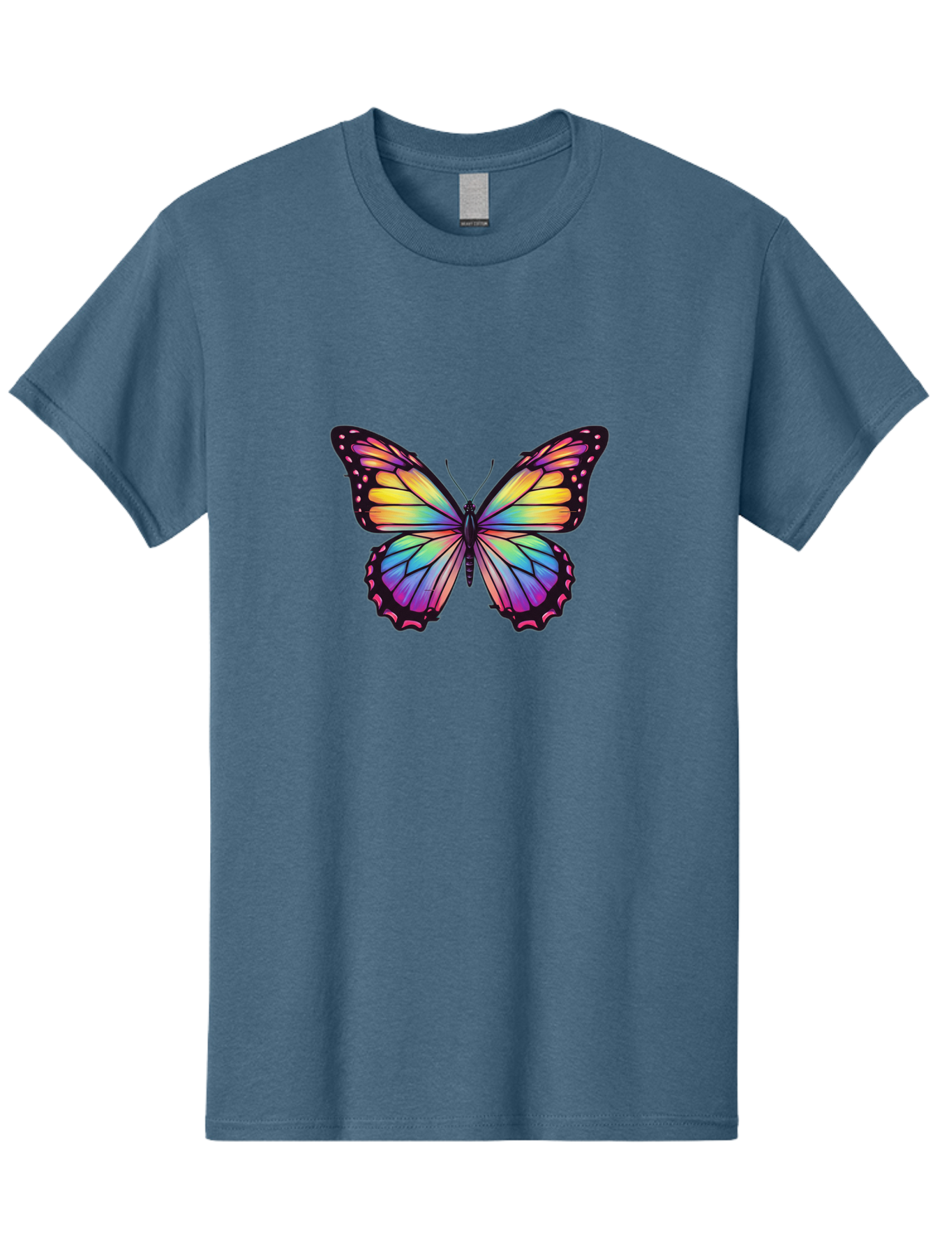 Rainbow-Butterfly-1 Men'S Graphic Tee, 100% Cotton, Comfortable Casual Summer Wear, Machine Washable, Vintage Camera, Old Camera, Antique Camera, Black Camera, Classic Photography, Photography Equipment, Nostalgic Device, Film Camera, Bai286