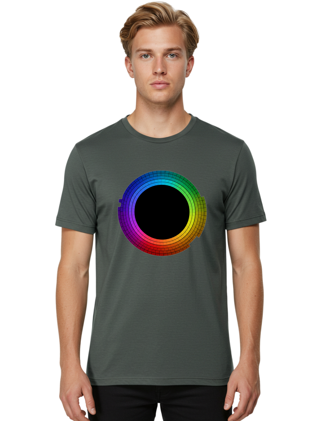 Rainbow-Circle Men'S Graphic Tee, 100% Cotton, Comfortable Casual Summer Wear, Machine Washable, Vintage Camera, Old Camera, Antique Camera, Black Camera, Classic Photography, Photography Equipment, Nostalgic Device, Film Camera, Camera Art Bai291