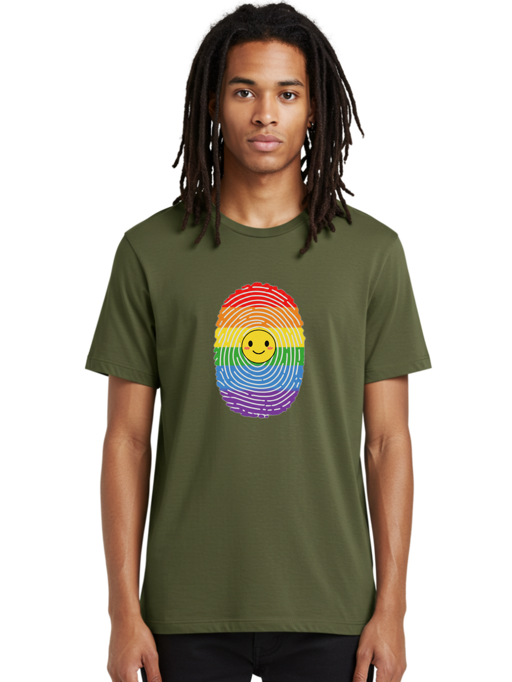 Rainbow-Fingerprint-Smiley Men'S Graphic Tee, 100% Cotton, Comfortable Casual Summer Wear, Machine Washable, Vintage Camera, Old Camera, Antique Camera, Black Camera, Classic Photography, Photography Equipment, Nostalgic Device, Film Camera, Bai293