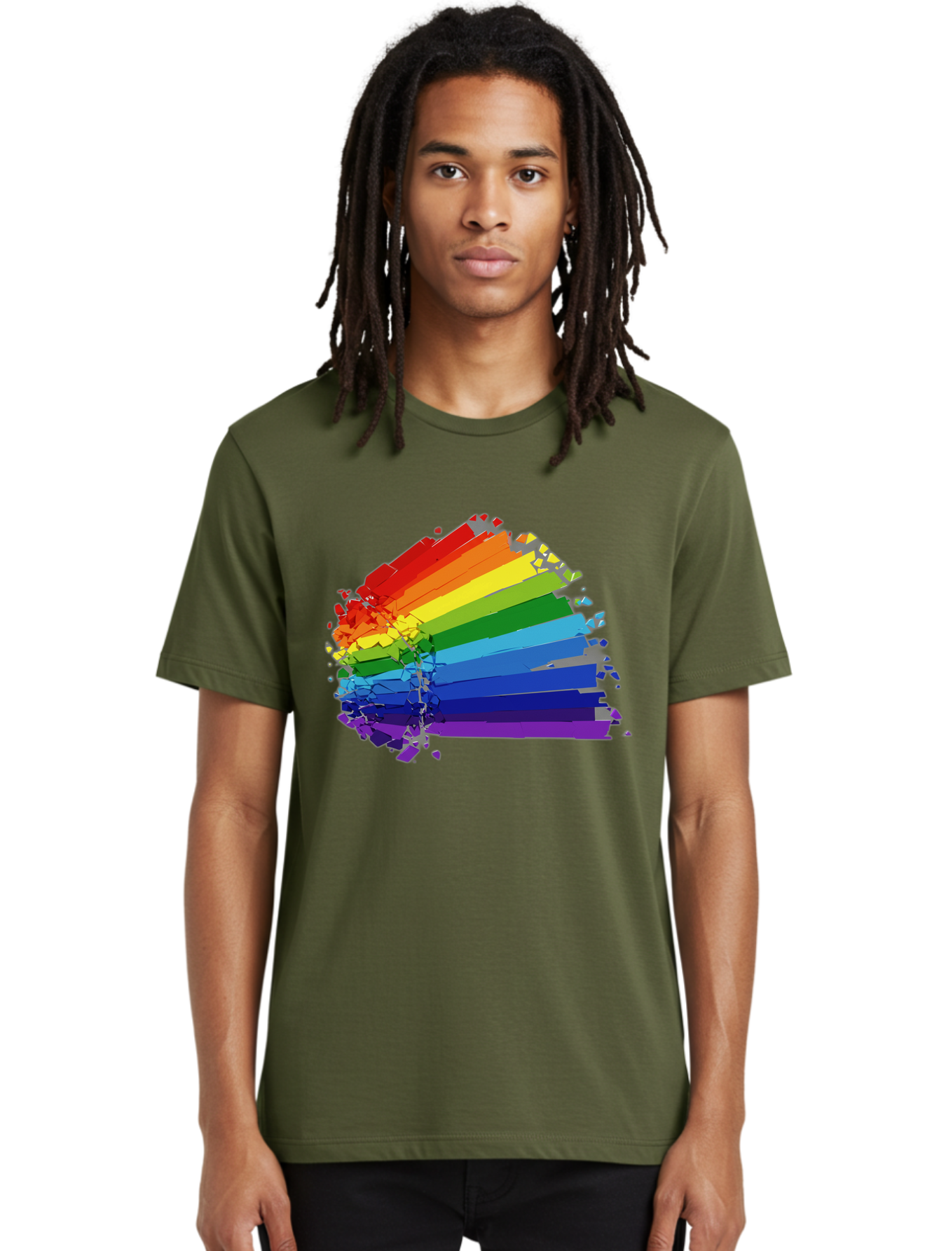 Rainbow-Paint-Splash Men'S Graphic Tee, 100% Cotton, Comfortable Casual Summer Wear, Machine Washable, Vintage Camera, Old Camera, Antique Camera, Black Camera, Classic Photography, Photography Equipment, Nostalgic Device, Film Camera, Bai294