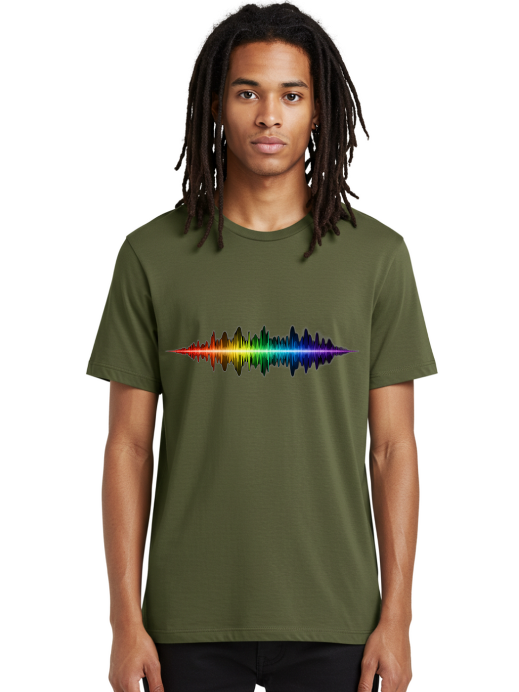 Rainbow-Sound-Wave Men'S Graphic Tee, 100% Cotton, Comfortable Casual Summer Wear, Machine Washable, Vintage Camera, Old Camera, Antique Camera, Black Camera, Classic Photography, Photography Equipment, Nostalgic Device, Film Camera, Bai295
