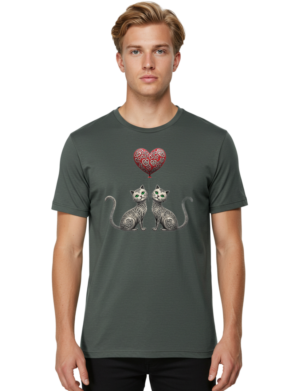 Red-Heart-Cats Men'S Graphic Tee, 100% Cotton, Comfortable Casual Summer Wear, Machine Washable, Vintage Camera, Old Camera, Antique Camera, Black Camera, Classic Photography, Photography Equipment, Nostalgic Device, Film Camera, Camera Art Bai301