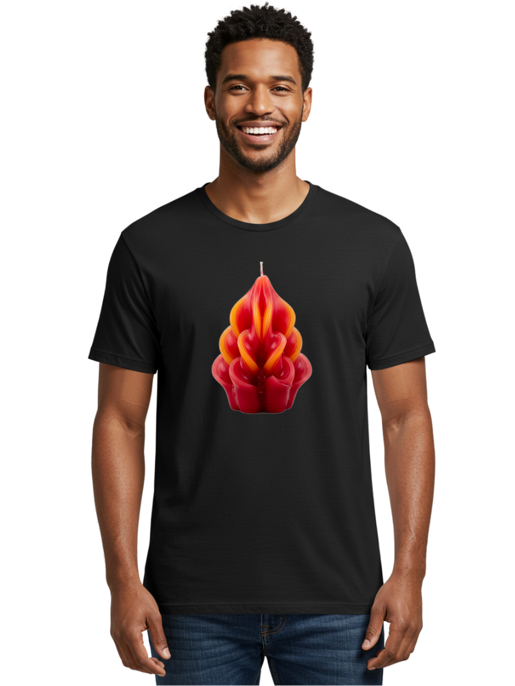Red-Tulip-Candle Men'S Graphic Tee, 100% Cotton, Comfortable Casual Summer Wear, Machine Washable, Vintage Camera, Old Camera, Antique Camera, Black Camera, Classic Photography, Photography Equipment, Nostalgic Device, Film Camera, Camera Art Bai302