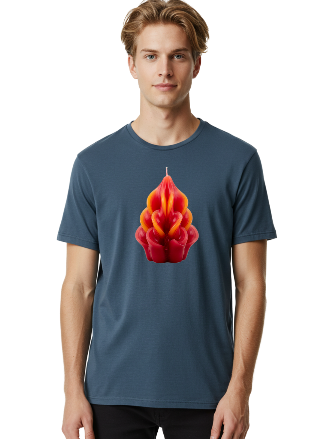 Red-Tulip-Candle Men'S Graphic Tee, 100% Cotton, Comfortable Casual Summer Wear, Machine Washable, Vintage Camera, Old Camera, Antique Camera, Black Camera, Classic Photography, Photography Equipment, Nostalgic Device, Film Camera, Camera Art Bai302