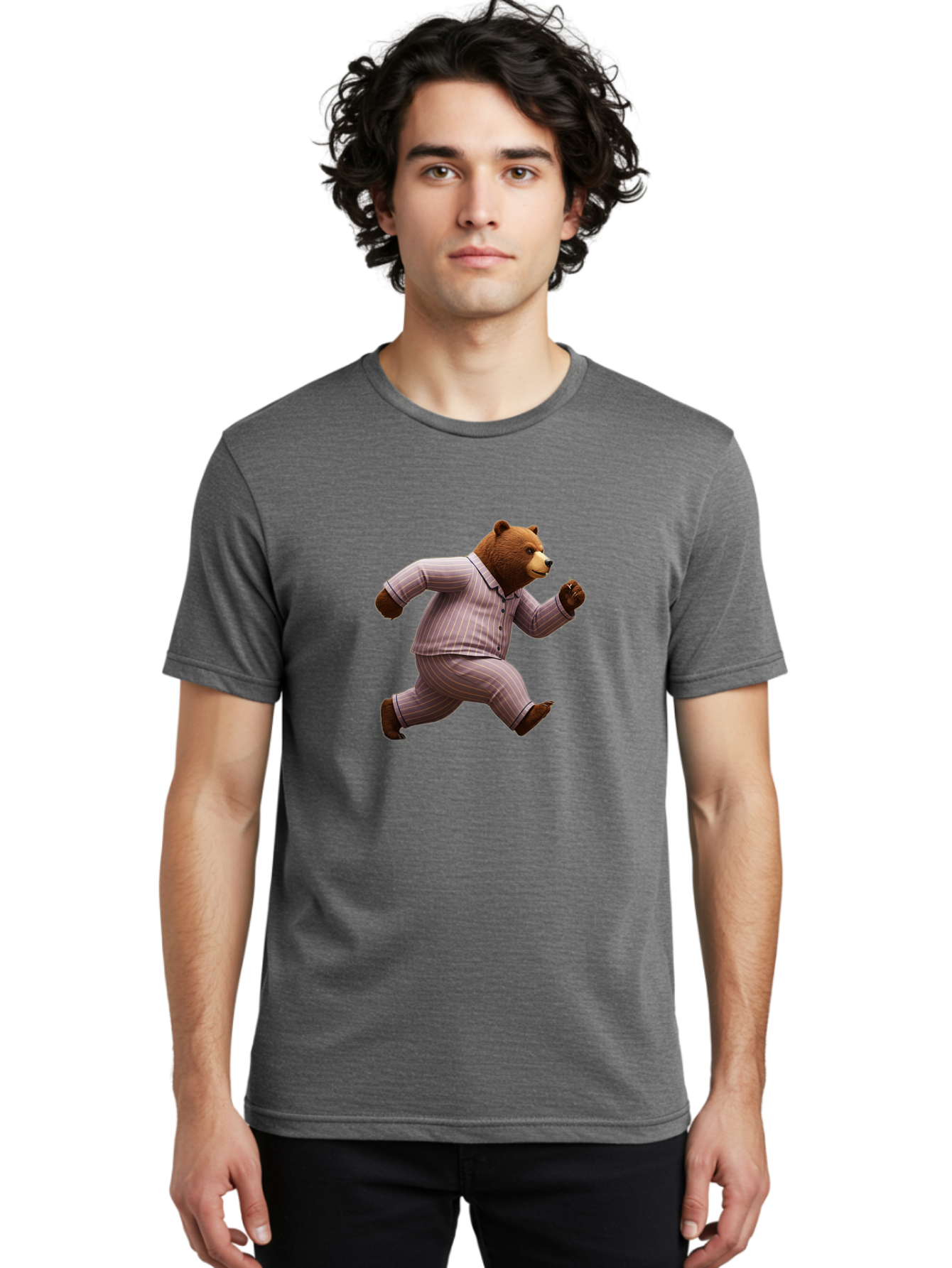 Running-Bear-In-Pajamas Men'S Graphic Tee, 100% Cotton, Comfortable Casual Summer Wear, Machine Washable, Vintage Camera, Old Camera, Antique Camera, Black Camera, Classic Photography, Photography Equipment, Nostalgic Device, Film Camera, Bai308