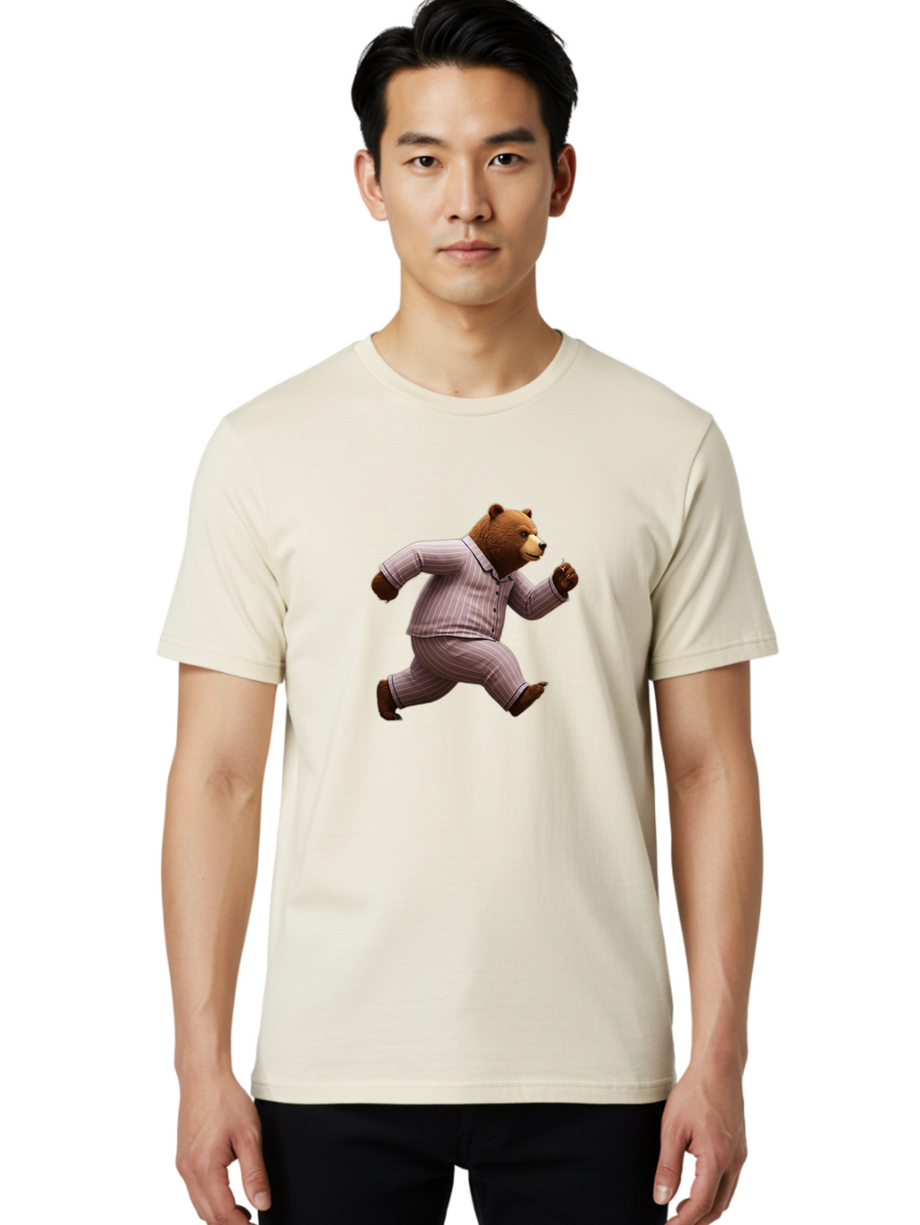 Running-Bear-In-Pajamas Men'S Graphic Tee, 100% Cotton, Comfortable Casual Summer Wear, Machine Washable, Vintage Camera, Old Camera, Antique Camera, Black Camera, Classic Photography, Photography Equipment, Nostalgic Device, Film Camera, Bai308