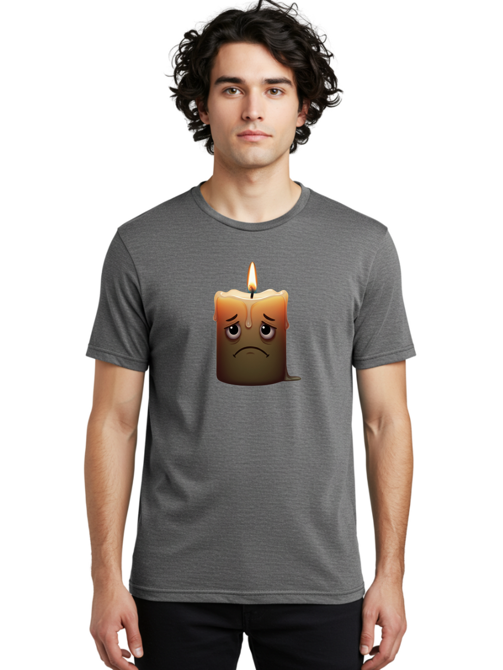 Sad-Candle-2 Men'S Graphic Tee, 100% Cotton, Comfortable Casual Summer Wear, Machine Washable, Vintage Camera, Old Camera, Antique Camera, Black Camera, Classic Photography, Photography Equipment, Nostalgic Device, Film Camera, Camera Art Bai312