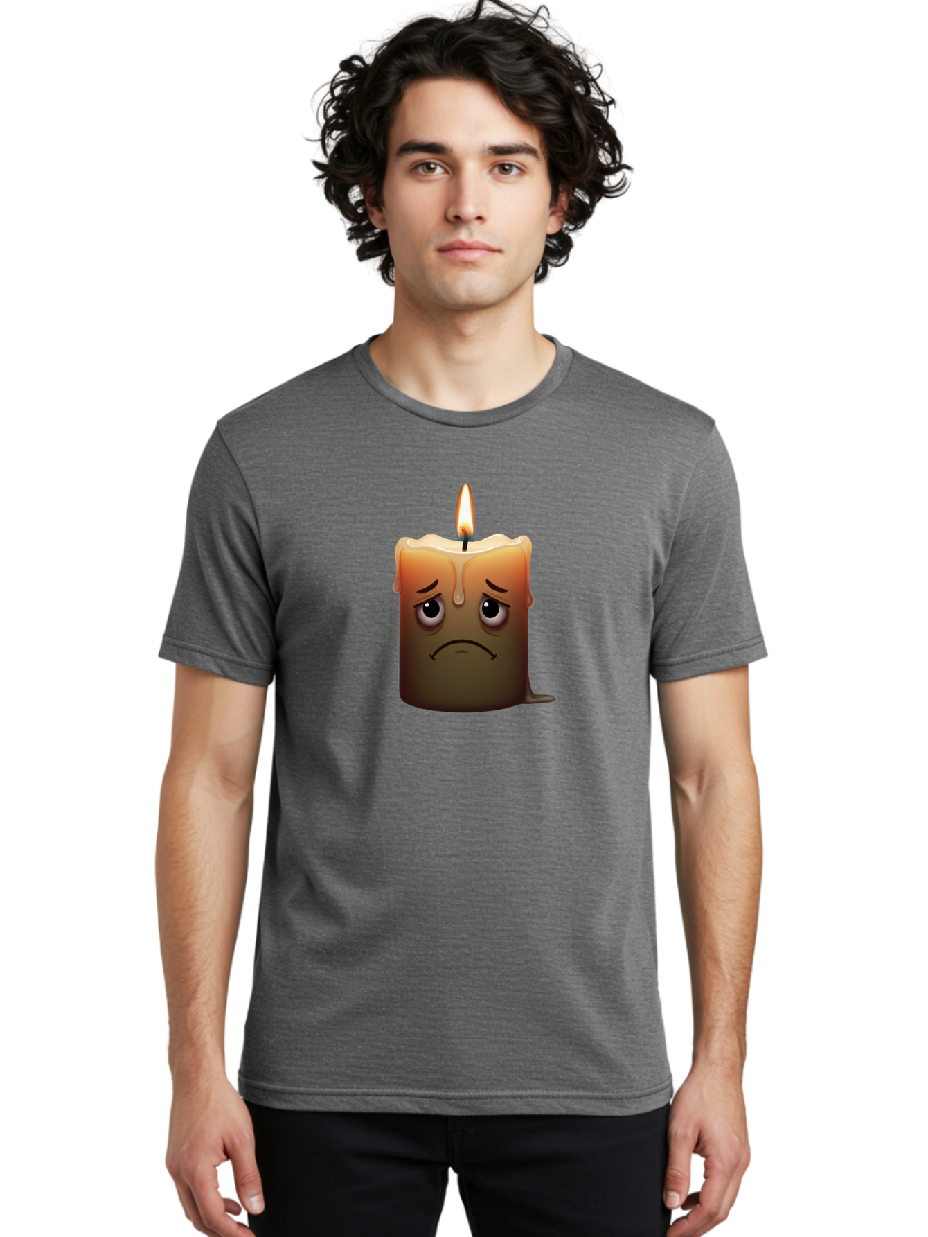 Sad-Candle-2 Men'S Graphic Tee, 100% Cotton, Comfortable Casual Summer Wear, Machine Washable, Vintage Camera, Old Camera, Antique Camera, Black Camera, Classic Photography, Photography Equipment, Nostalgic Device, Film Camera, Camera Art Bai312