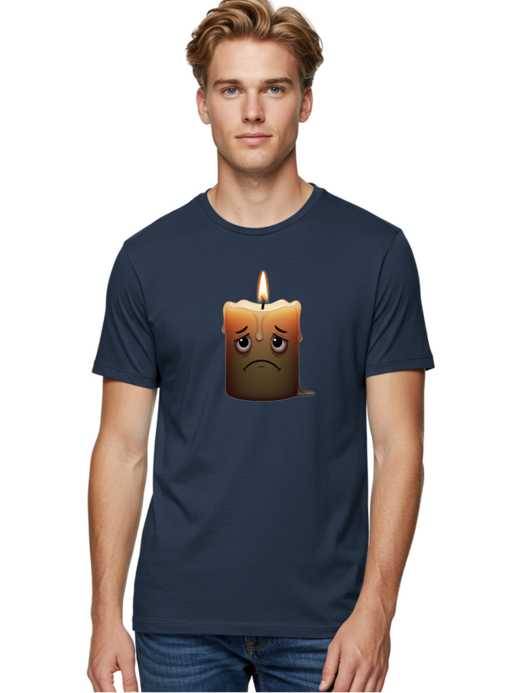 Sad-Candle-2 Men'S Graphic Tee, 100% Cotton, Comfortable Casual Summer Wear, Machine Washable, Vintage Camera, Old Camera, Antique Camera, Black Camera, Classic Photography, Photography Equipment, Nostalgic Device, Film Camera, Camera Art Bai312