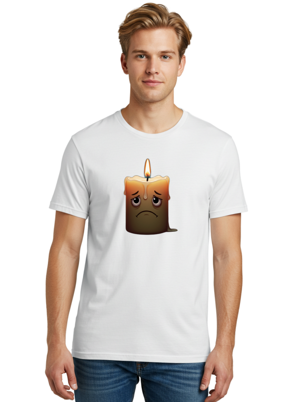 Sad-Candle-2 Men'S Graphic Tee, 100% Cotton, Comfortable Casual Summer Wear, Machine Washable, Vintage Camera, Old Camera, Antique Camera, Black Camera, Classic Photography, Photography Equipment, Nostalgic Device, Film Camera, Camera Art Bai312