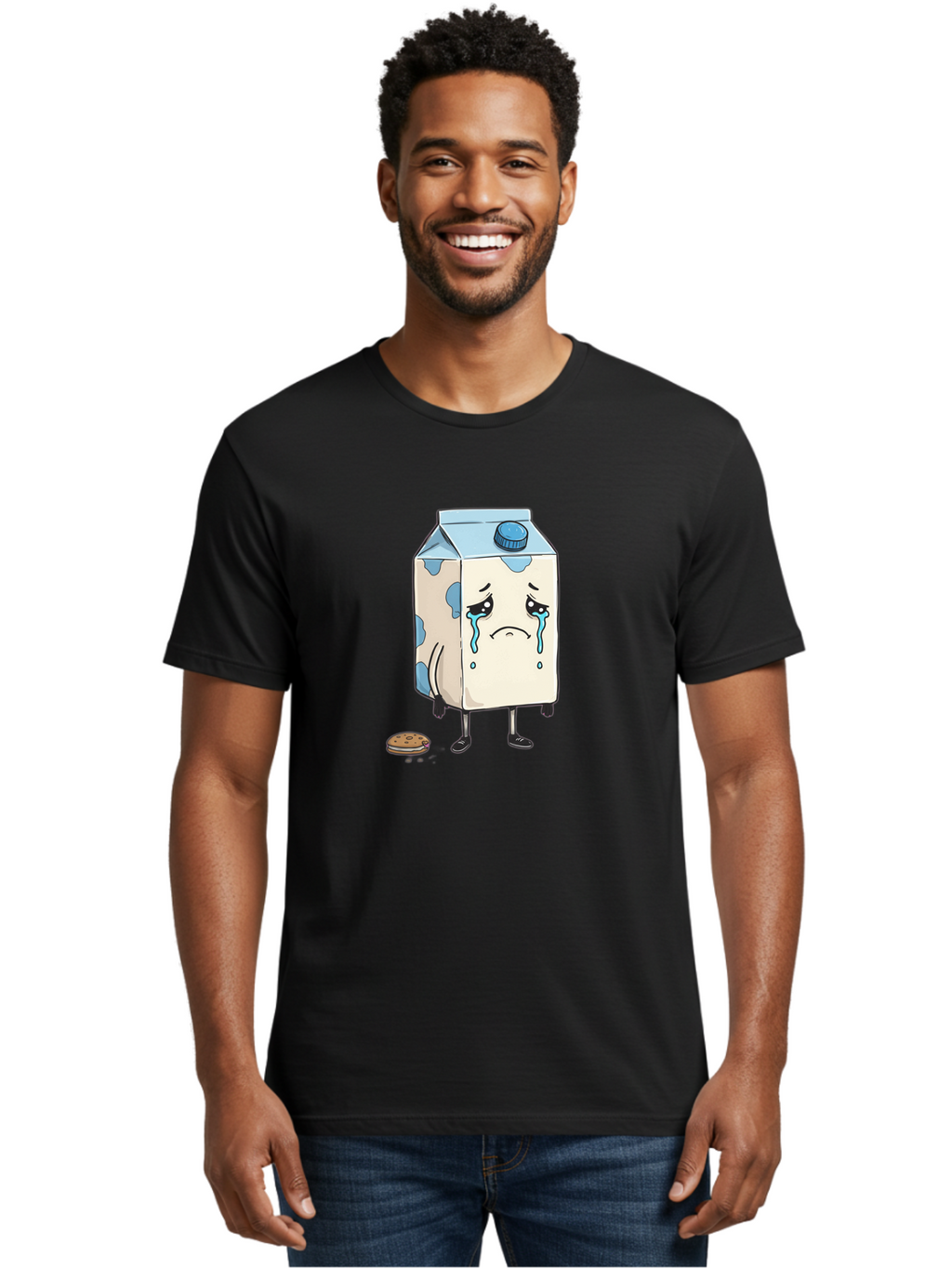 Sad-Milk-2 Men'S Graphic Tee, 100% Cotton, Comfortable Casual Summer Wear, Machine Washable, Vintage Camera, Old Camera, Antique Camera, Black Camera, Classic Photography, Photography Equipment, Nostalgic Device, Film Camera, Camera Art Bai319