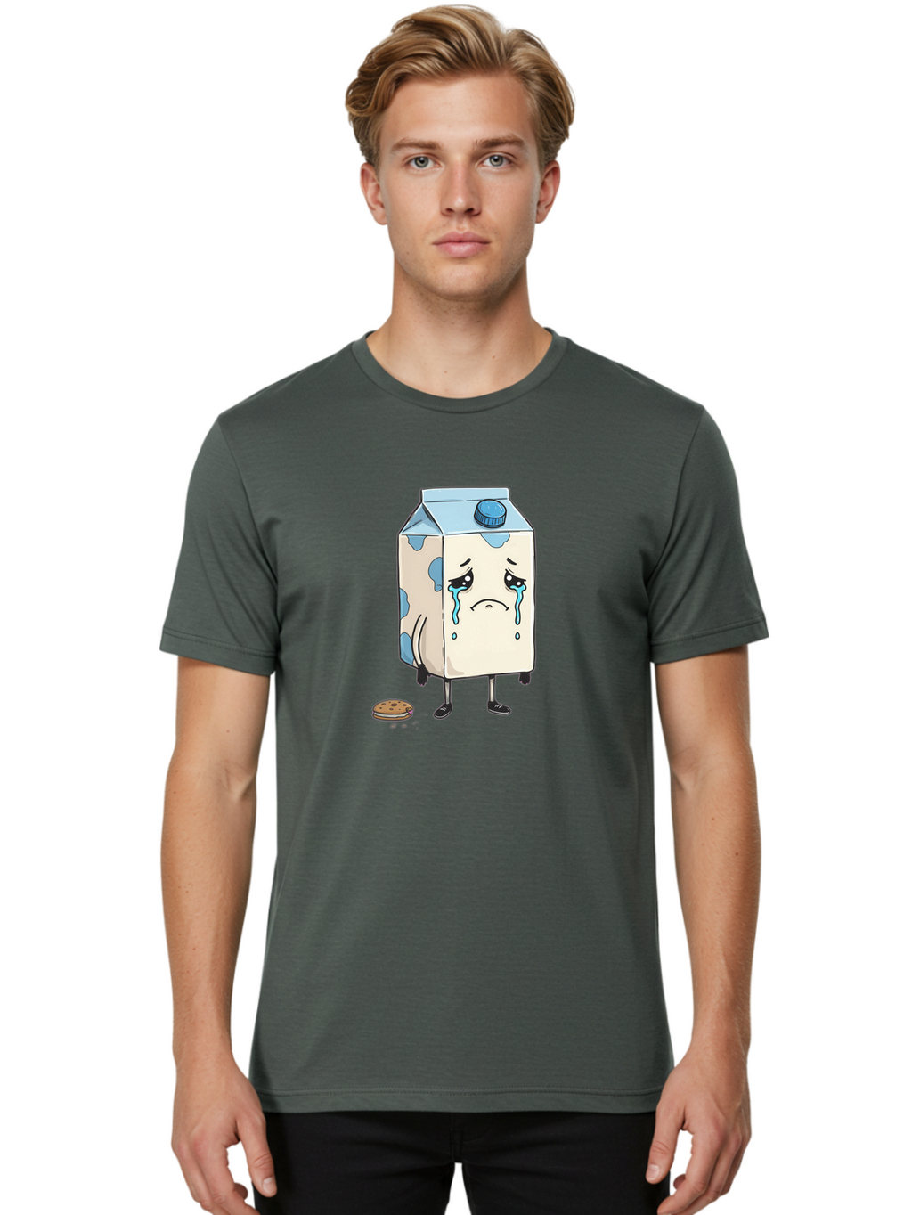 Sad-Milk-2 Men'S Graphic Tee, 100% Cotton, Comfortable Casual Summer Wear, Machine Washable, Vintage Camera, Old Camera, Antique Camera, Black Camera, Classic Photography, Photography Equipment, Nostalgic Device, Film Camera, Camera Art Bai319