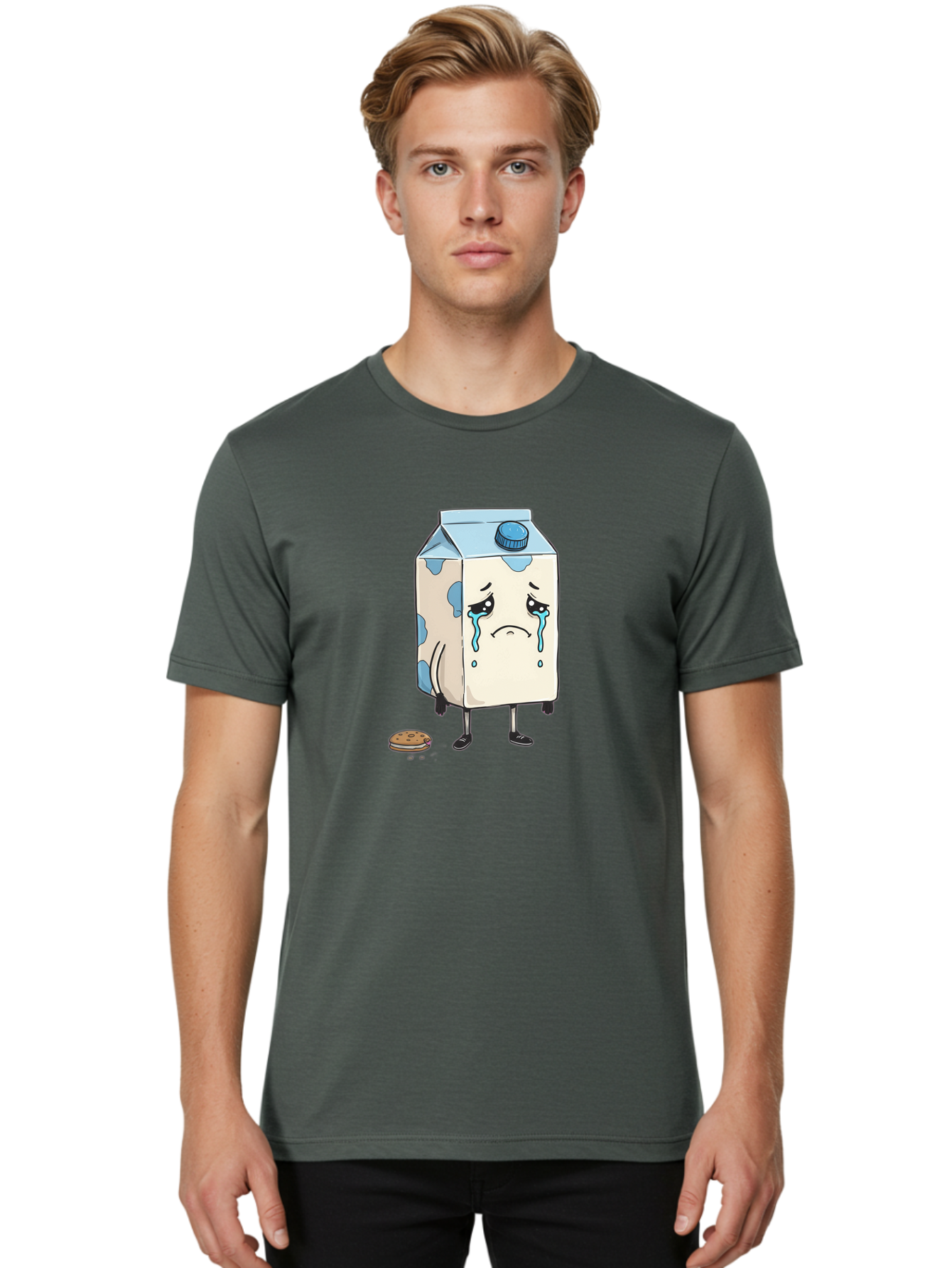 Sad-Milk-2 Men'S Graphic Tee, 100% Cotton, Comfortable Casual Summer Wear, Machine Washable, Vintage Camera, Old Camera, Antique Camera, Black Camera, Classic Photography, Photography Equipment, Nostalgic Device, Film Camera, Camera Art Bai319