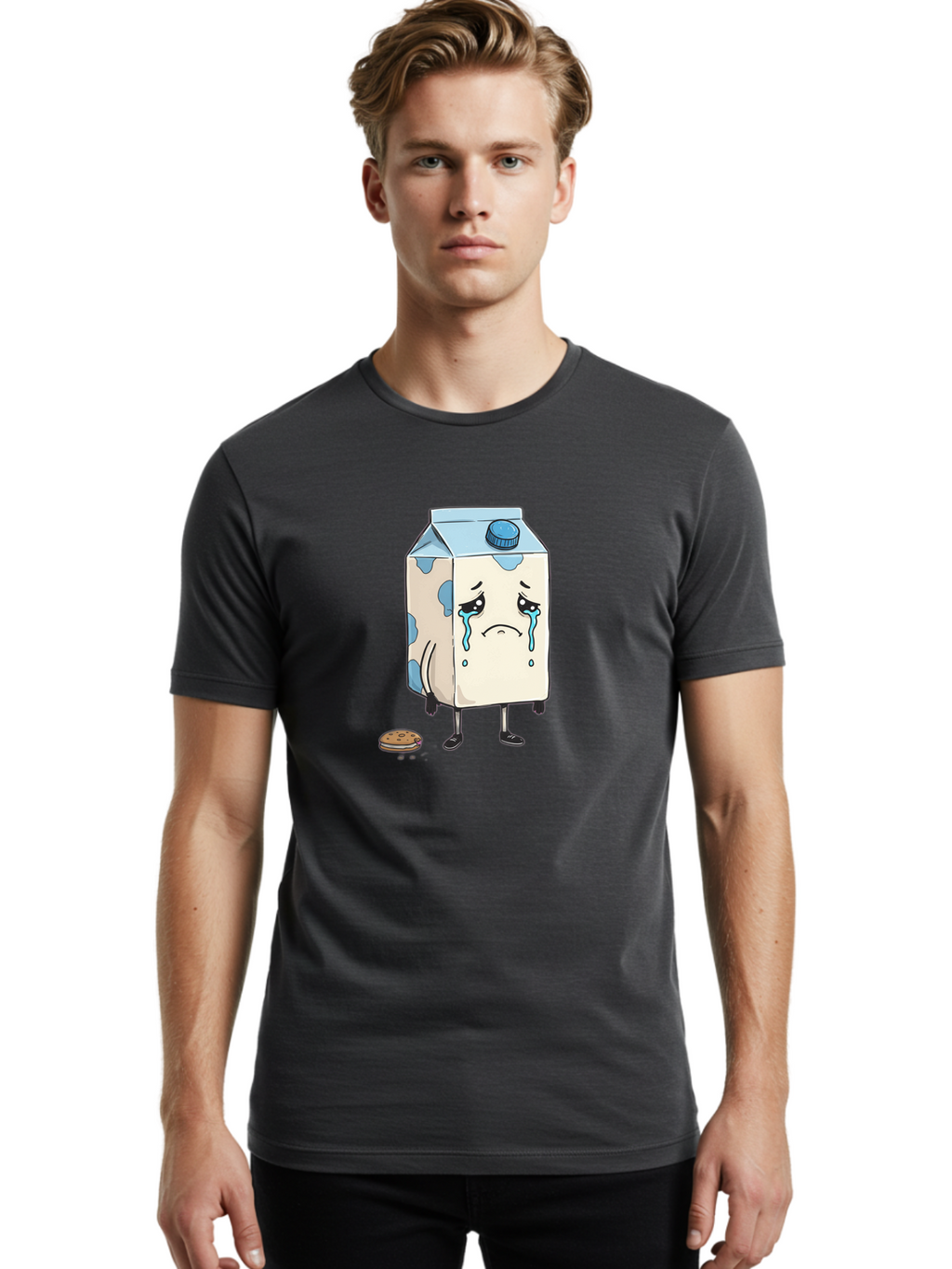 Sad-Milk-2 Men'S Graphic Tee, 100% Cotton, Comfortable Casual Summer Wear, Machine Washable, Vintage Camera, Old Camera, Antique Camera, Black Camera, Classic Photography, Photography Equipment, Nostalgic Device, Film Camera, Camera Art Bai319