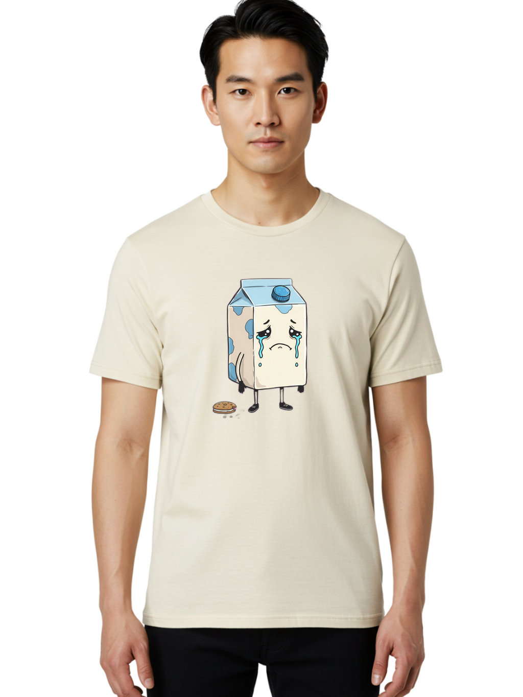 Sad-Milk-2 Men'S Graphic Tee, 100% Cotton, Comfortable Casual Summer Wear, Machine Washable, Vintage Camera, Old Camera, Antique Camera, Black Camera, Classic Photography, Photography Equipment, Nostalgic Device, Film Camera, Camera Art Bai319