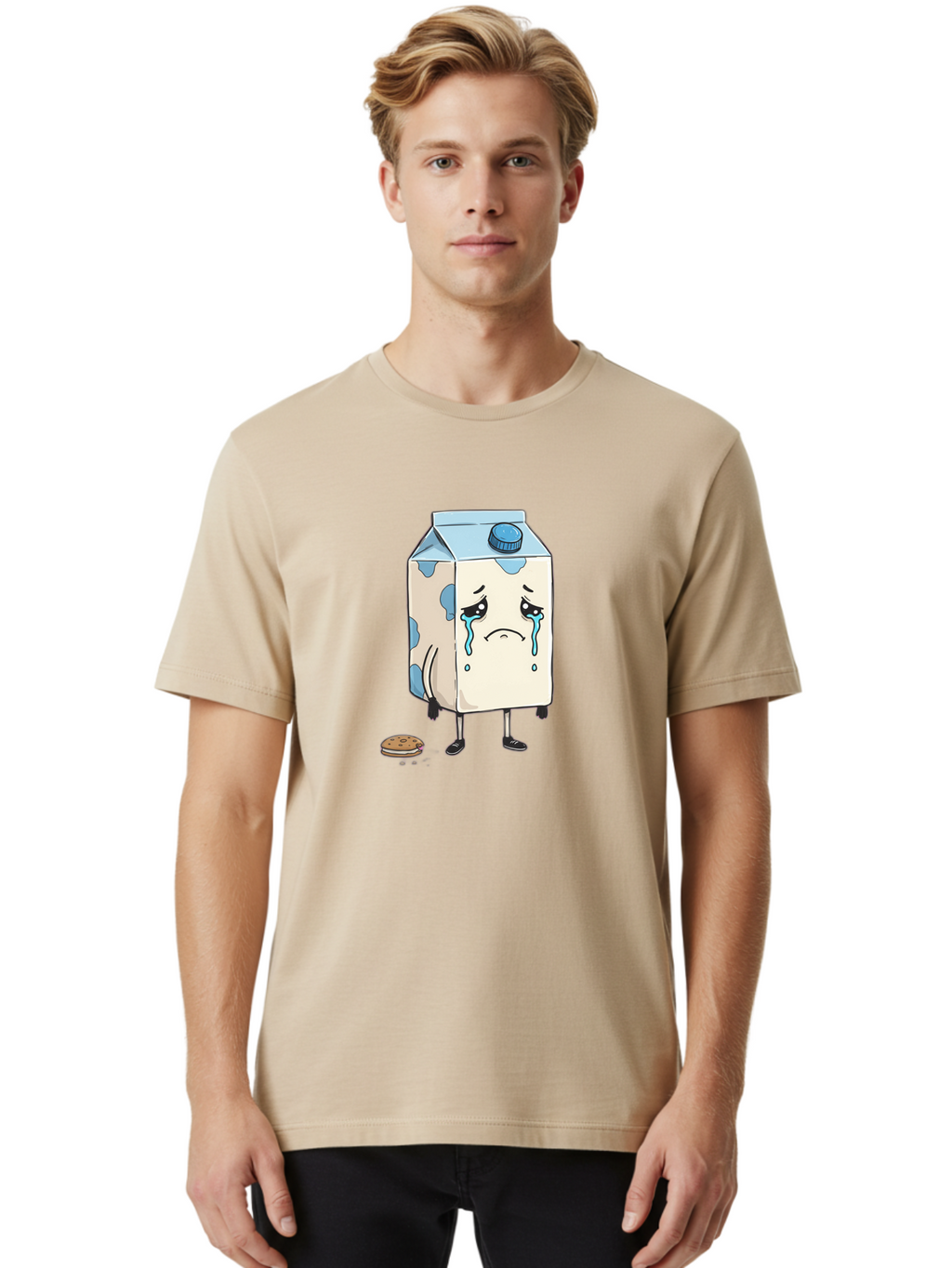 Sad-Milk-2 Men'S Graphic Tee, 100% Cotton, Comfortable Casual Summer Wear, Machine Washable, Vintage Camera, Old Camera, Antique Camera, Black Camera, Classic Photography, Photography Equipment, Nostalgic Device, Film Camera, Camera Art Bai319