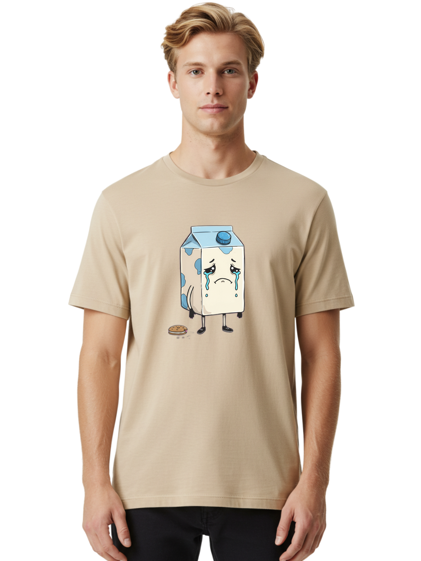 Sad-Milk-2 Men'S Graphic Tee, 100% Cotton, Comfortable Casual Summer Wear, Machine Washable, Vintage Camera, Old Camera, Antique Camera, Black Camera, Classic Photography, Photography Equipment, Nostalgic Device, Film Camera, Camera Art Bai319