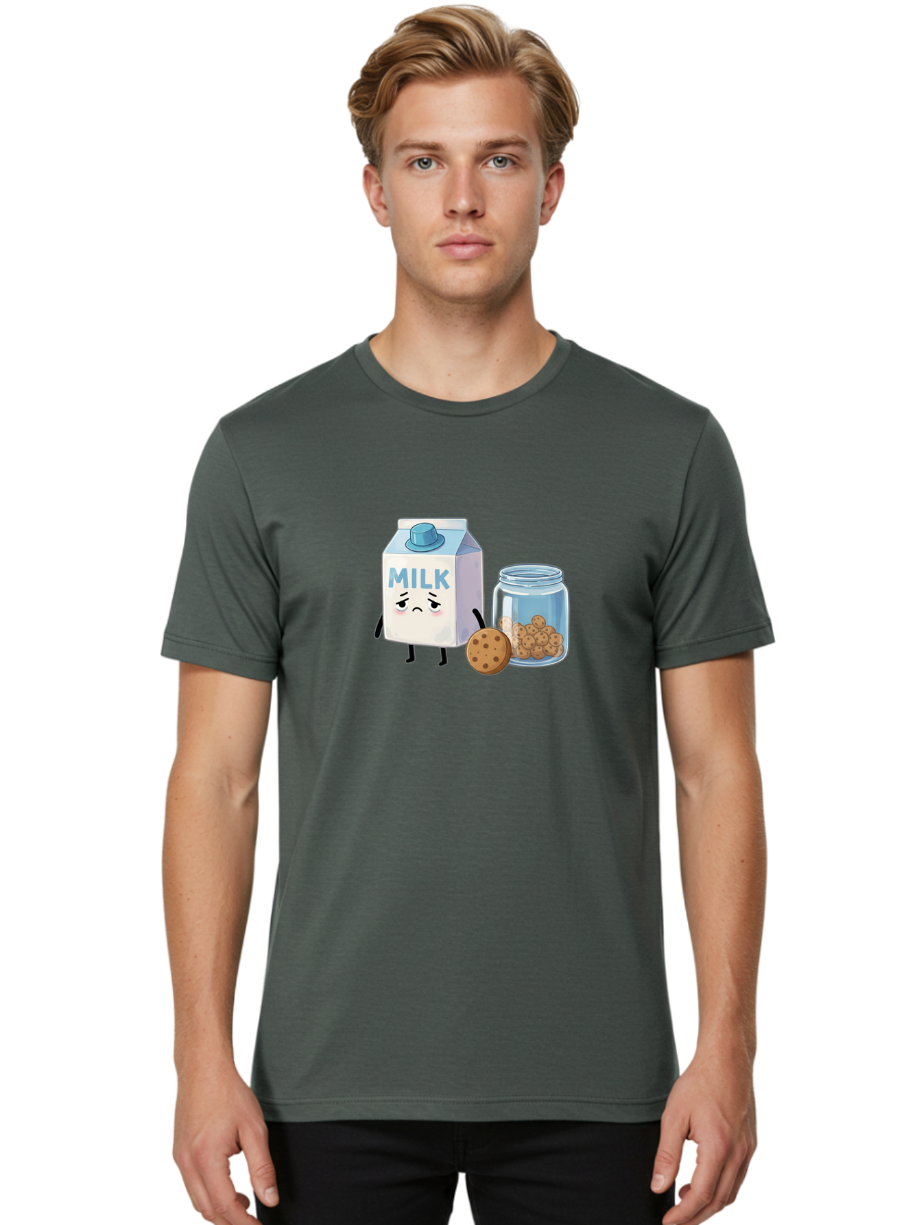 Sad-Milk-3 Men'S Graphic Tee, 100% Cotton, Comfortable Casual Summer Wear, Machine Washable, Vintage Camera, Old Camera, Antique Camera, Black Camera, Classic Photography, Photography Equipment, Nostalgic Device, Film Camera, Camera Art Bai320