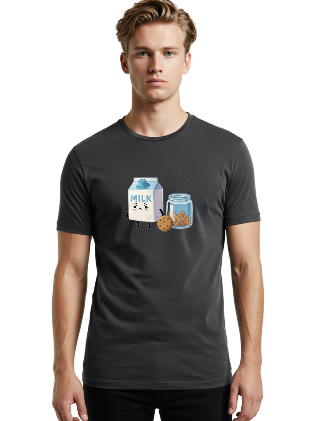 Sad-Milk-3 Men'S Graphic Tee, 100% Cotton, Comfortable Casual Summer Wear, Machine Washable, Vintage Camera, Old Camera, Antique Camera, Black Camera, Classic Photography, Photography Equipment, Nostalgic Device, Film Camera, Camera Art Bai320