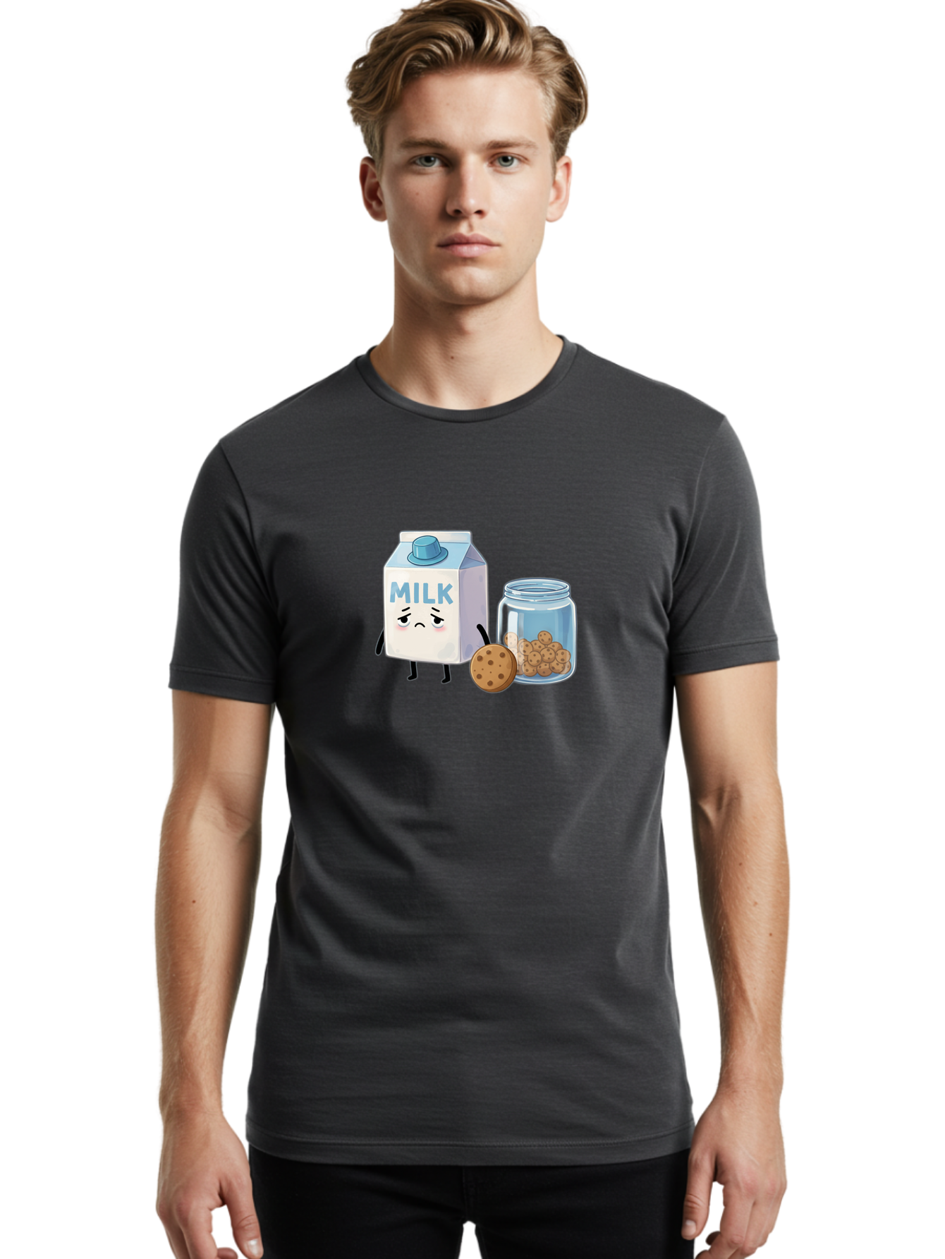 Sad-Milk-3 Men'S Graphic Tee, 100% Cotton, Comfortable Casual Summer Wear, Machine Washable, Vintage Camera, Old Camera, Antique Camera, Black Camera, Classic Photography, Photography Equipment, Nostalgic Device, Film Camera, Camera Art Bai320