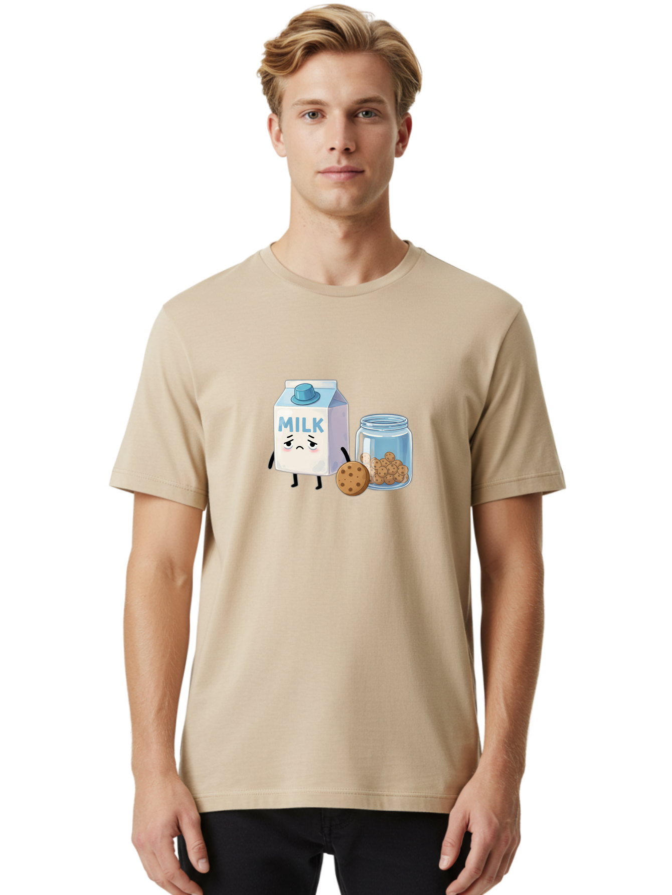 Sad-Milk-3 Men'S Graphic Tee, 100% Cotton, Comfortable Casual Summer Wear, Machine Washable, Vintage Camera, Old Camera, Antique Camera, Black Camera, Classic Photography, Photography Equipment, Nostalgic Device, Film Camera, Camera Art Bai320