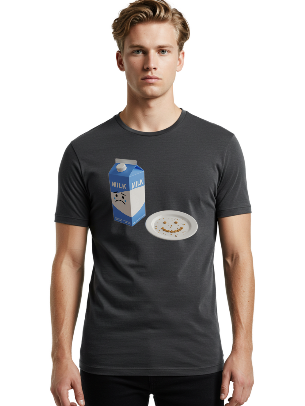 Sad-Milk-4 Men'S Graphic Tee, 100% Cotton, Comfortable Casual Summer Wear, Machine Washable, Vintage Camera, Old Camera, Antique Camera, Black Camera, Classic Photography, Photography Equipment, Nostalgic Device, Film Camera, Camera Art Bai321