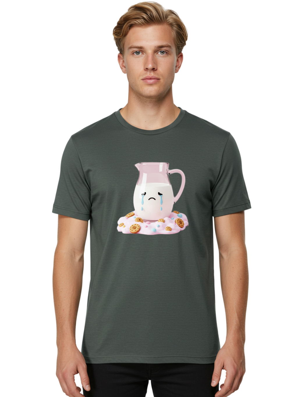 Sad-Milk-Jug Men'S Graphic Tee, 100% Cotton, Comfortable Casual Summer Wear, Machine Washable, Vintage Camera, Old Camera, Antique Camera, Black Camera, Classic Photography, Photography Equipment, Nostalgic Device, Film Camera, Camera Art Bai335