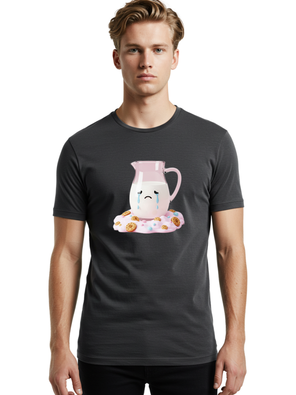 Sad-Milk-Jug Men'S Graphic Tee, 100% Cotton, Comfortable Casual Summer Wear, Machine Washable, Vintage Camera, Old Camera, Antique Camera, Black Camera, Classic Photography, Photography Equipment, Nostalgic Device, Film Camera, Camera Art Bai335