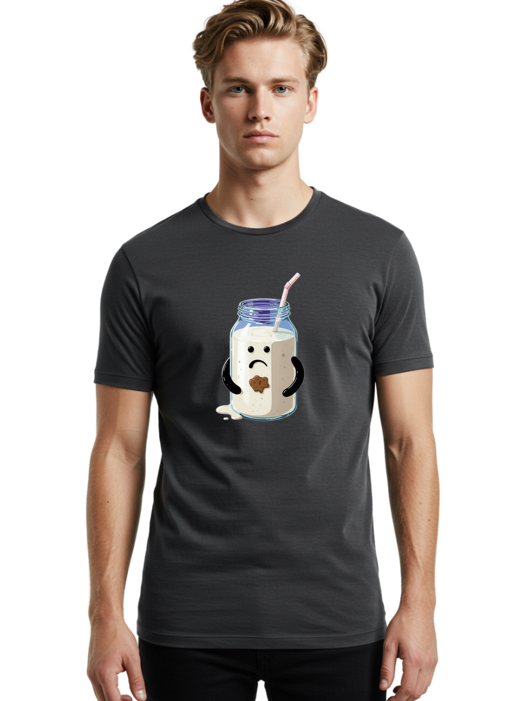 Sad-Milkshake Men'S Graphic Tee, 100% Cotton, Comfortable Casual Summer Wear, Machine Washable, Vintage Camera, Old Camera, Antique Camera, Black Camera, Classic Photography, Photography Equipment, Nostalgic Device, Film Camera, Camera Art Bai337
