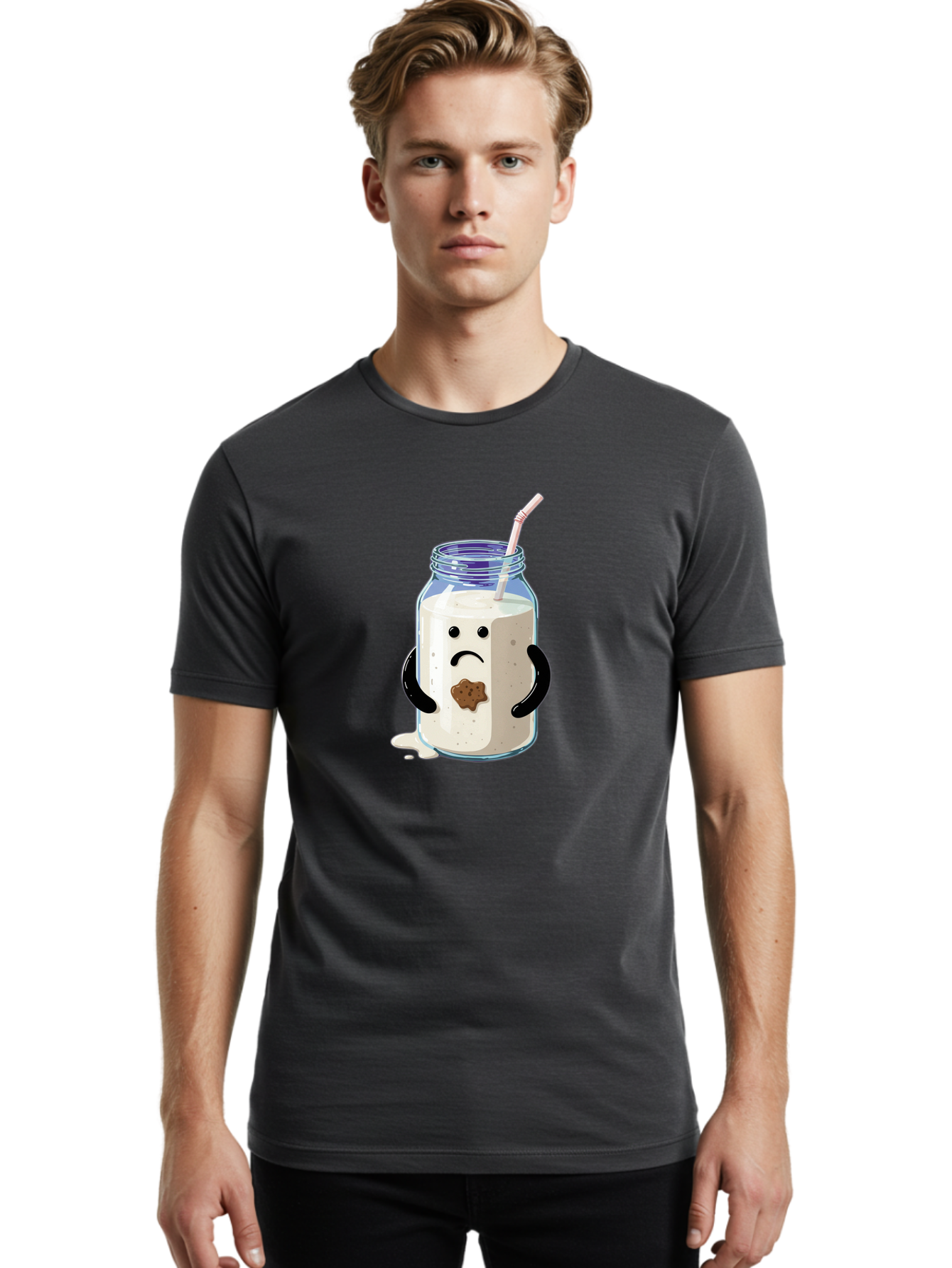 Sad-Milkshake Men'S Graphic Tee, 100% Cotton, Comfortable Casual Summer Wear, Machine Washable, Vintage Camera, Old Camera, Antique Camera, Black Camera, Classic Photography, Photography Equipment, Nostalgic Device, Film Camera, Camera Art Bai337