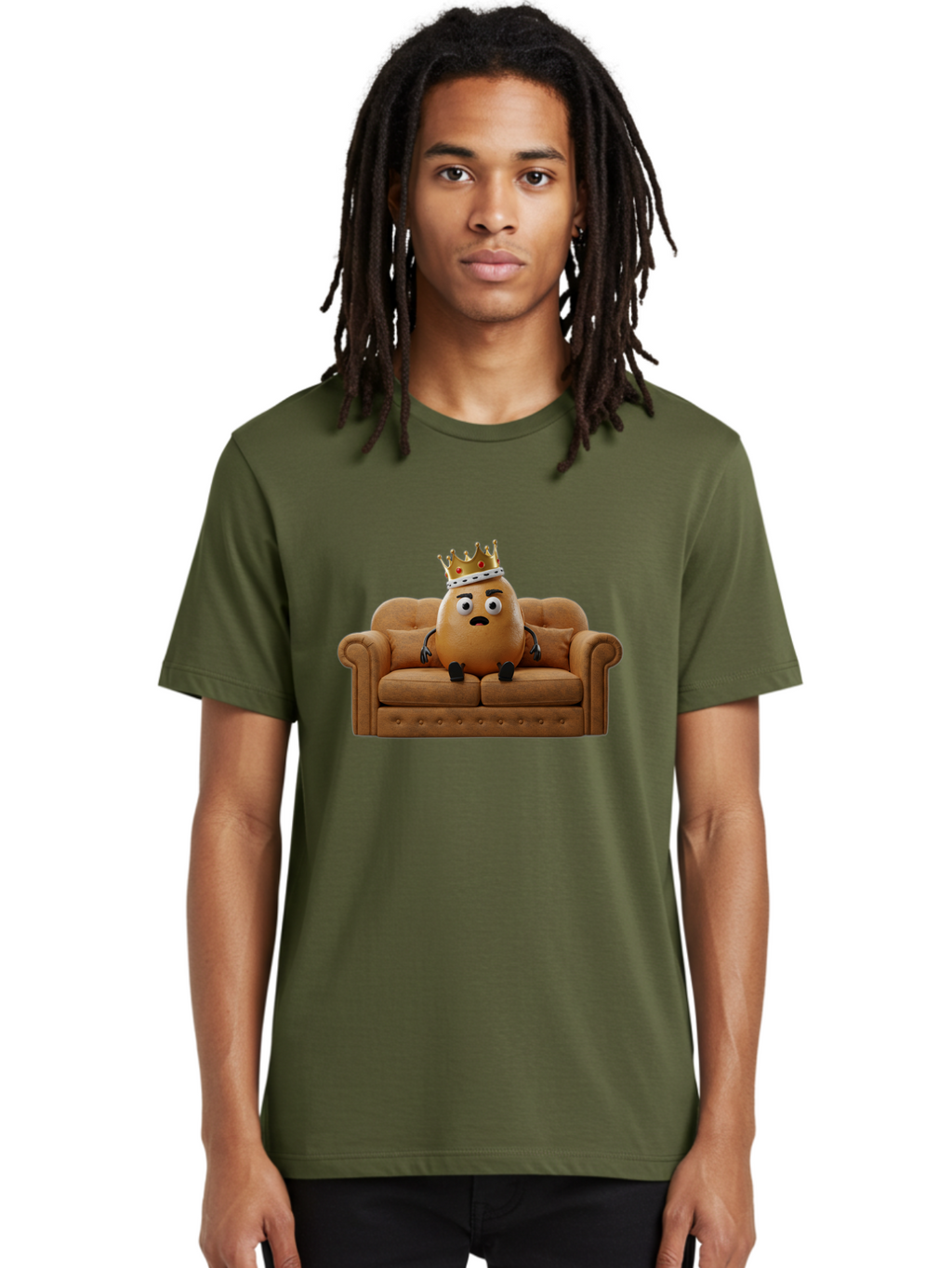 Sad-Potato-King-2 Men'S Graphic Tee, 100% Cotton, Comfortable Casual Summer Wear, Machine Washable, Vintage Camera, Old Camera, Antique Camera, Black Camera, Classic Photography, Photography Equipment, Nostalgic Device, Film Camera, Camera Art Bai339