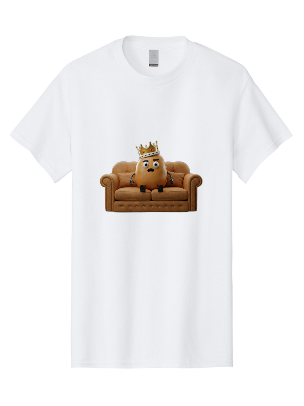 Sad-Potato-King-2 Men'S Graphic Tee, 100% Cotton, Comfortable Casual Summer Wear, Machine Washable, Vintage Camera, Old Camera, Antique Camera, Black Camera, Classic Photography, Photography Equipment, Nostalgic Device, Film Camera, Camera Art Bai339