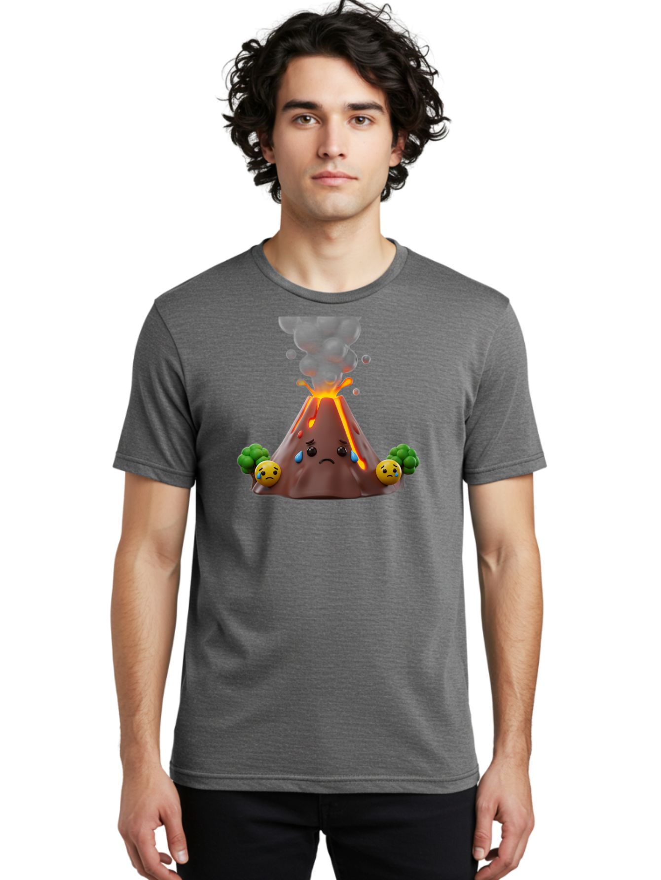 Sad-Volcano-1 Men'S Graphic Tee, 100% Cotton, Comfortable Casual Summer Wear, Machine Washable, Vintage Camera, Old Camera, Antique Camera, Black Camera, Classic Photography, Photography Equipment, Nostalgic Device, Film Camera, Camera Art Bai342