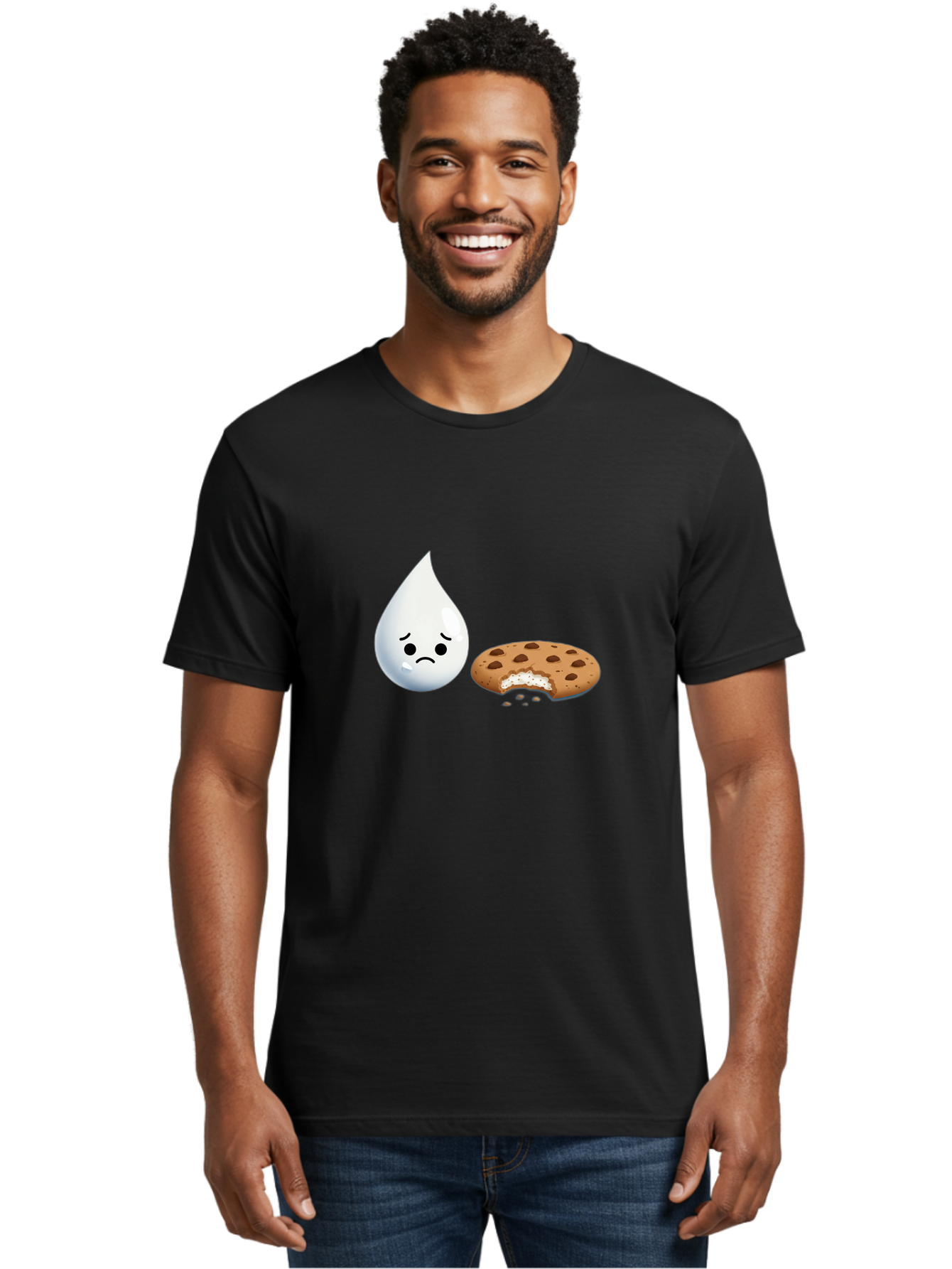 Sad-Water-Droplet-And-Cookie Men'S Graphic Tee, 100% Cotton, Comfortable Casual Summer Wear, Machine Washable, Vintage Camera, Old Camera, Antique Camera, Black Camera, Classic Photography, Photography Equipment, Nostalgic Device, Film Camera, Bai344