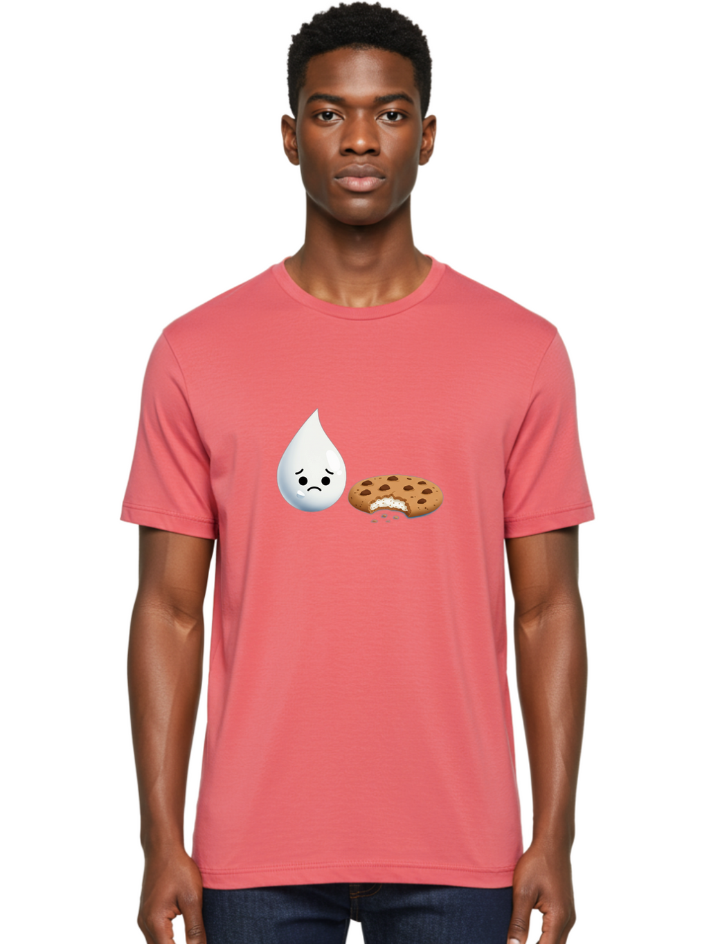 Sad-Water-Droplet-And-Cookie Men'S Graphic Tee, 100% Cotton, Comfortable Casual Summer Wear, Machine Washable, Vintage Camera, Old Camera, Antique Camera, Black Camera, Classic Photography, Photography Equipment, Nostalgic Device, Film Camera, Bai344
