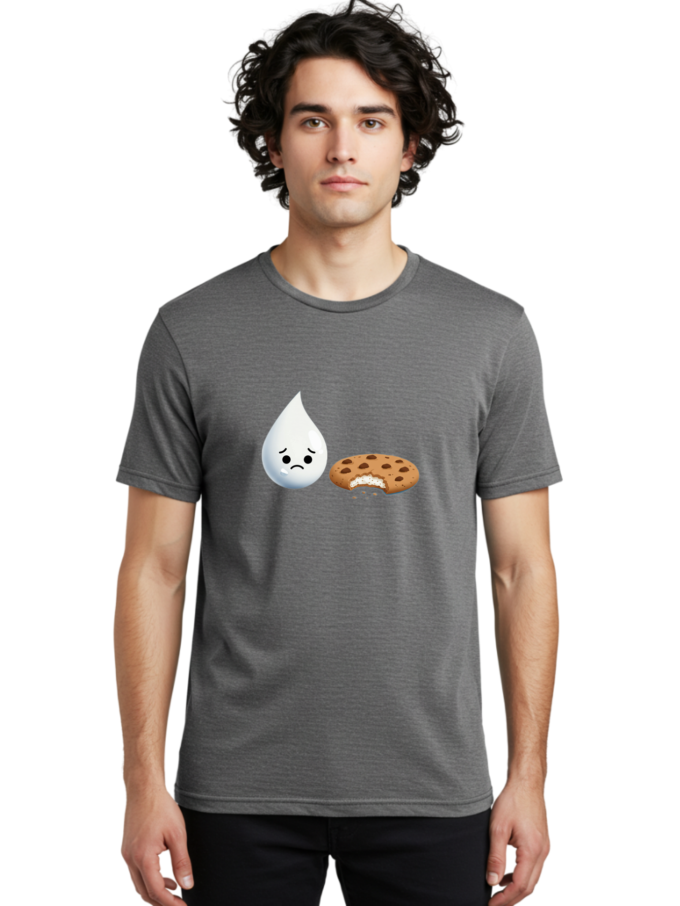 Sad-Water-Droplet-And-Cookie Men'S Graphic Tee, 100% Cotton, Comfortable Casual Summer Wear, Machine Washable, Vintage Camera, Old Camera, Antique Camera, Black Camera, Classic Photography, Photography Equipment, Nostalgic Device, Film Camera, Bai344