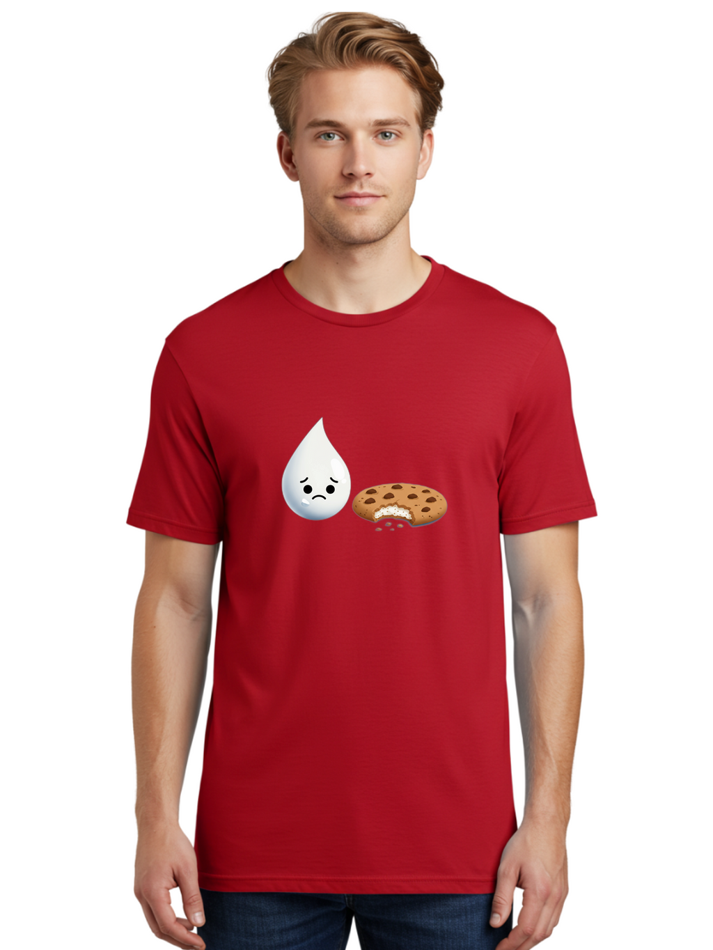 Sad-Water-Droplet-And-Cookie Men'S Graphic Tee, 100% Cotton, Comfortable Casual Summer Wear, Machine Washable, Vintage Camera, Old Camera, Antique Camera, Black Camera, Classic Photography, Photography Equipment, Nostalgic Device, Film Camera, Bai344