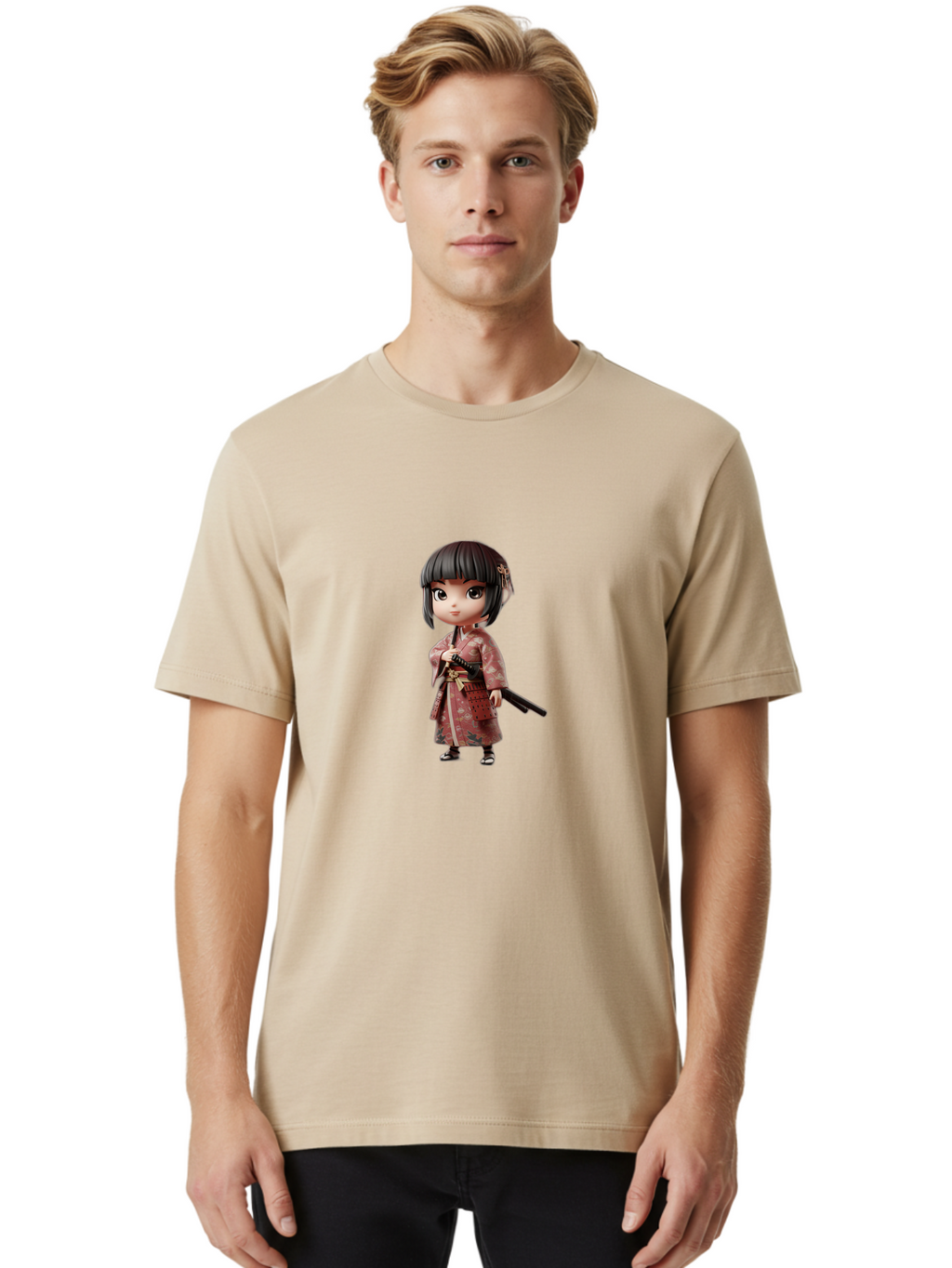 Samurai-Girl-Figurine Men'S Graphic Tee, 100% Cotton, Comfortable Casual Summer Wear, Machine Washable, Vintage Camera, Old Camera, Antique Camera, Black Camera, Classic Photography, Photography Equipment, Nostalgic Device, Film Camera, Bai346